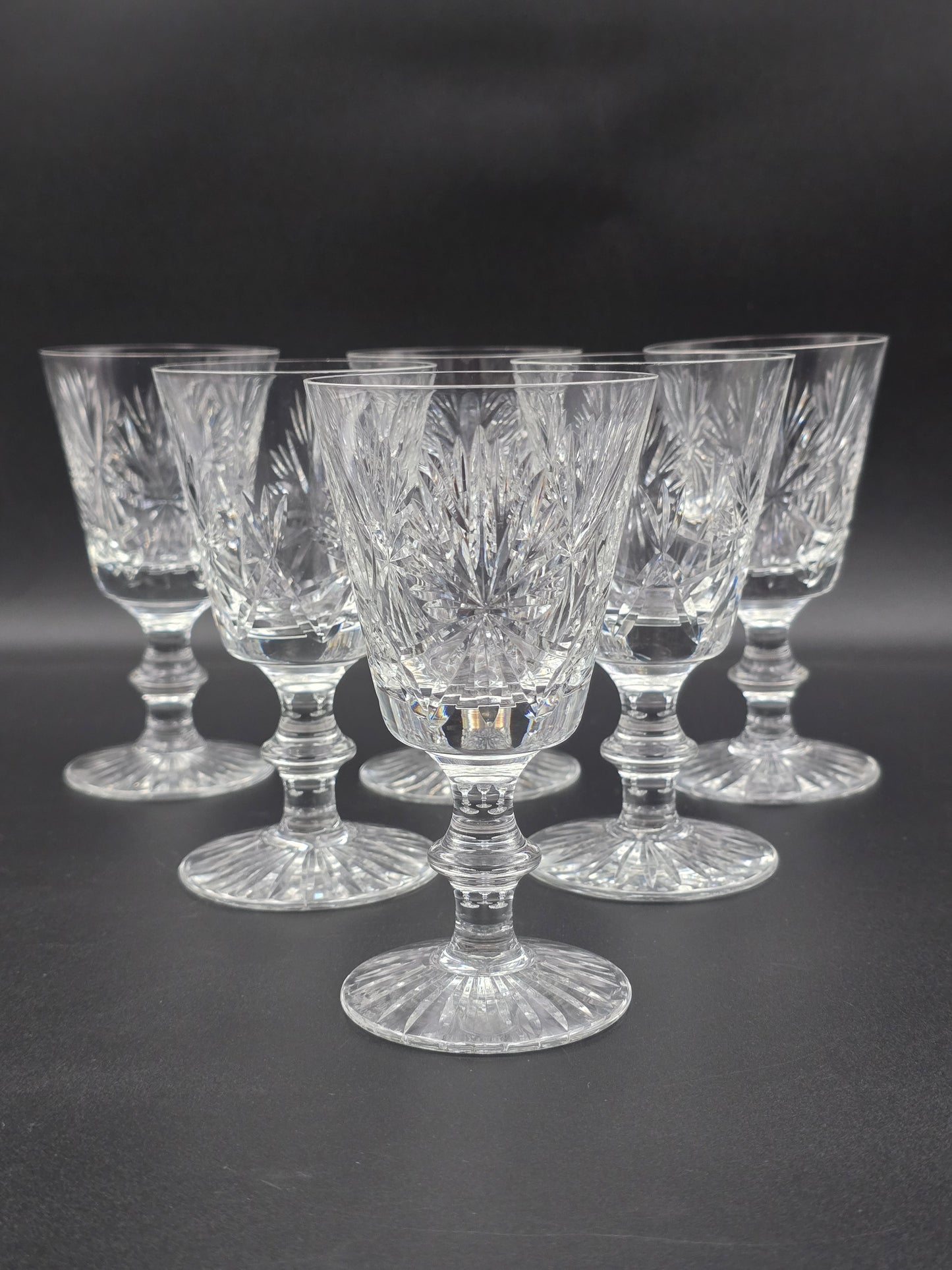 Star of Edinburgh, Edinburgh Crystal set of 6 Crystal Wine glasses. 150ml. 13.5cm tall