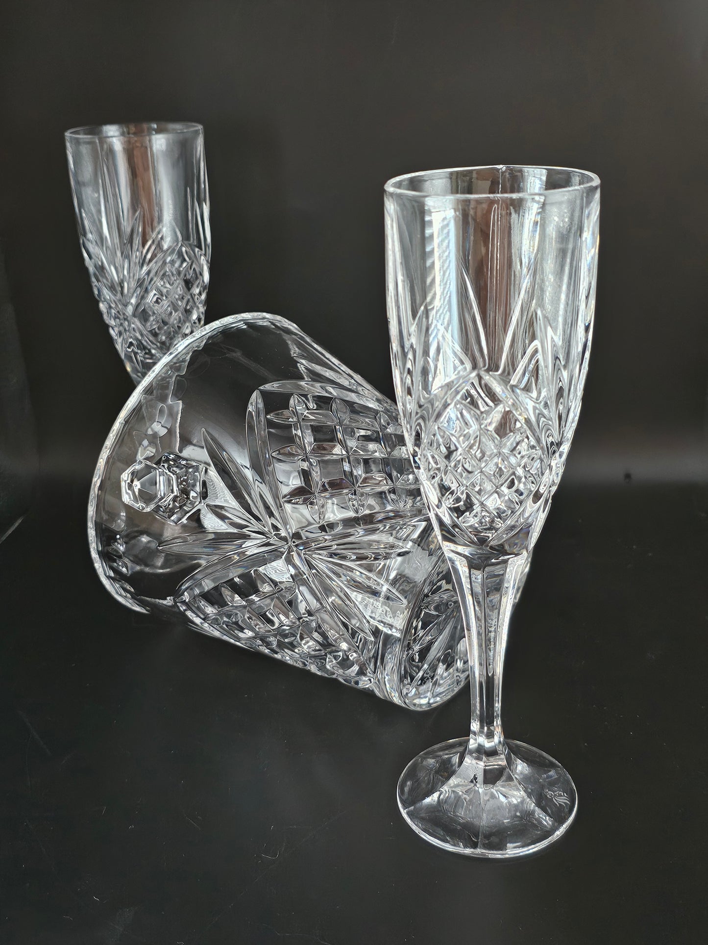 Royal Doulton Crystal Champagne Flutes & Ice Bucket set.