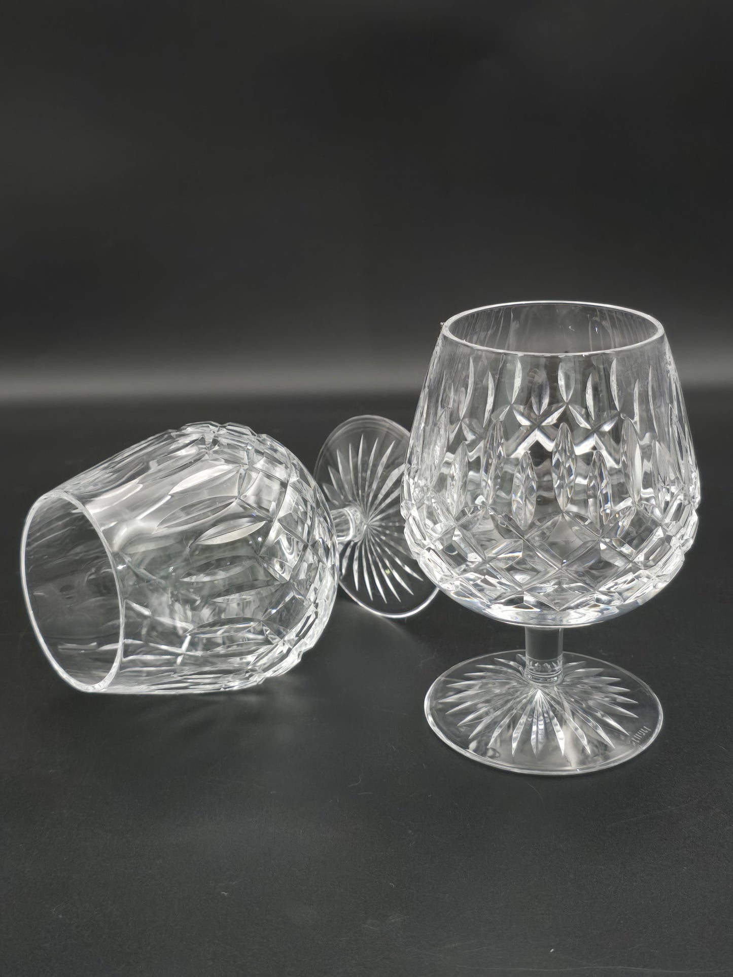 Pair of Stuart Crystal Glendevon Pattern Brandy Glasses 11oz