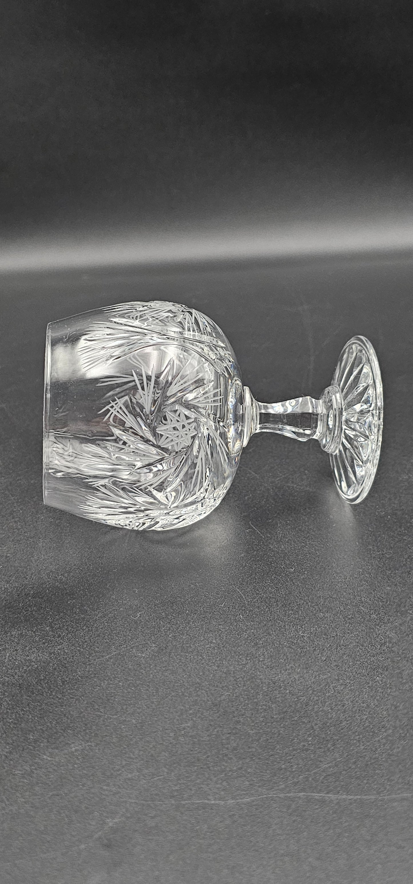 Set of 6 brandy or Cognac Crystal glasses 7oz