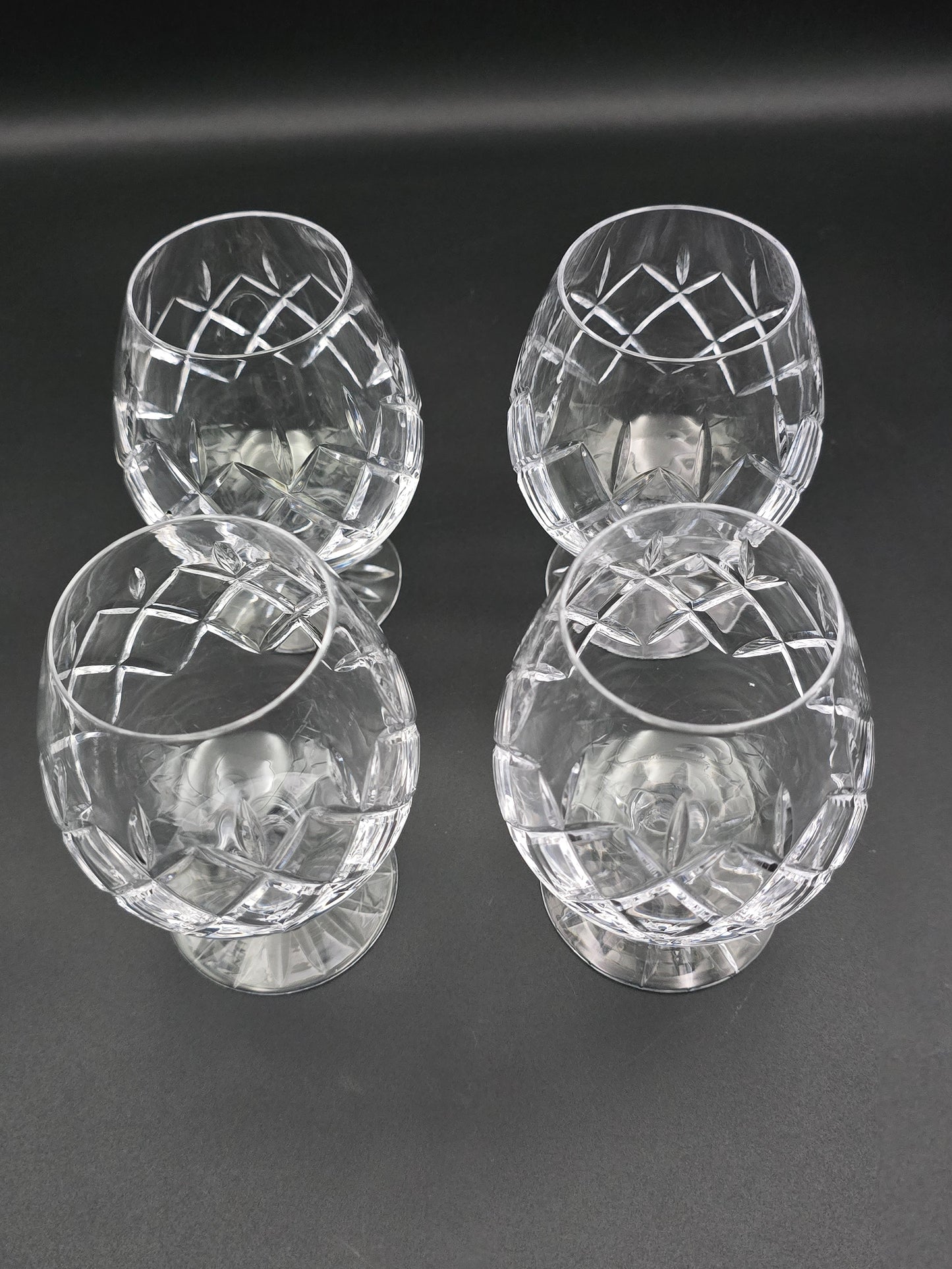 Set of 4 Crystal Brandy or Cognac glasses 11oz
