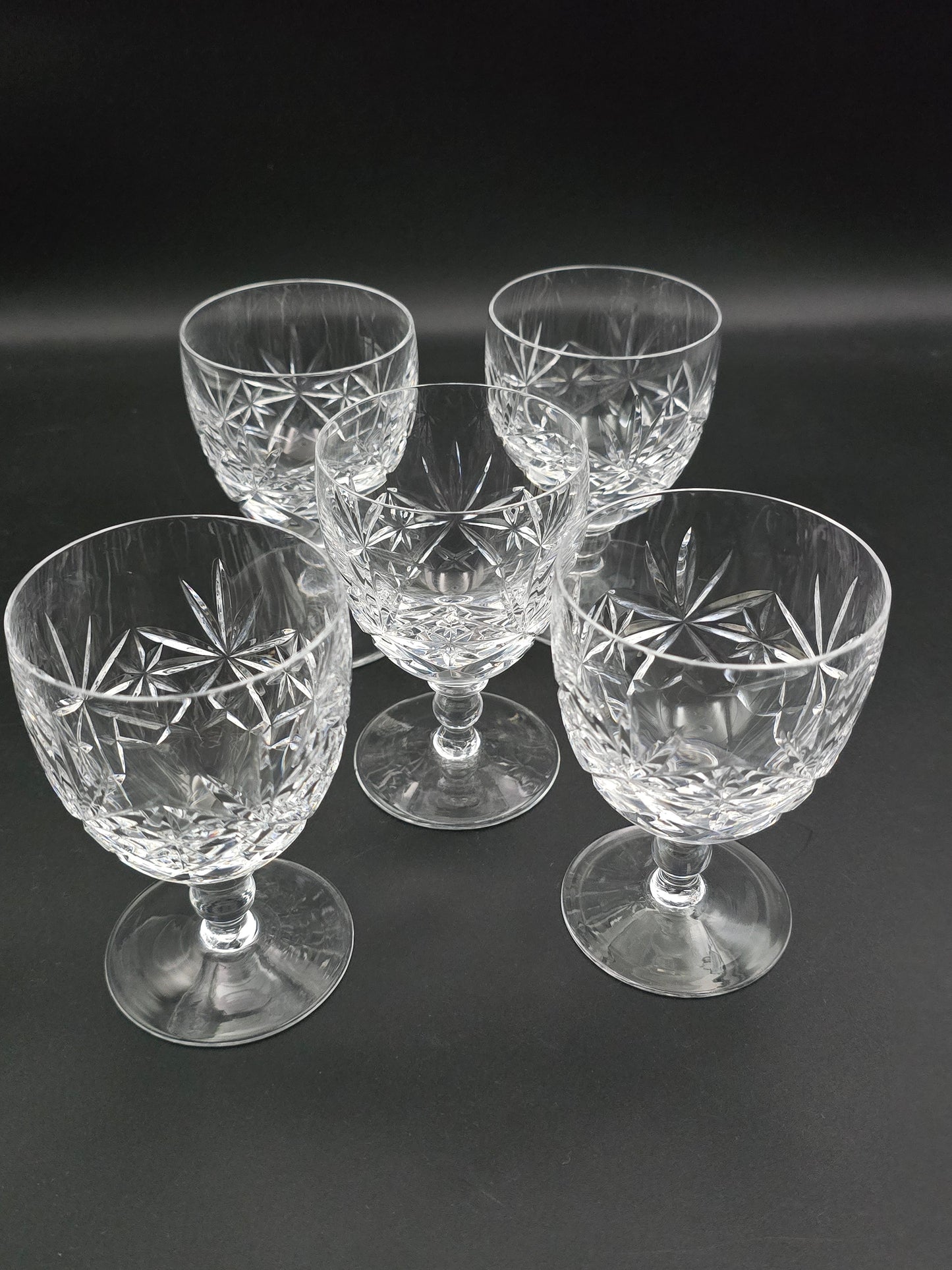 Set of 5 Crystal wine goblets 175ml