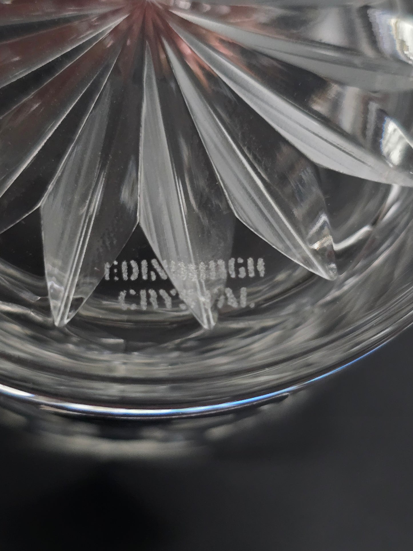Boxed Set of 6 Edinburgh Crystal Tumblers – 7oz | Fan & Leaf Cut | Star Base | Satin-Lined Case | Scotland c.1990s–2000s
