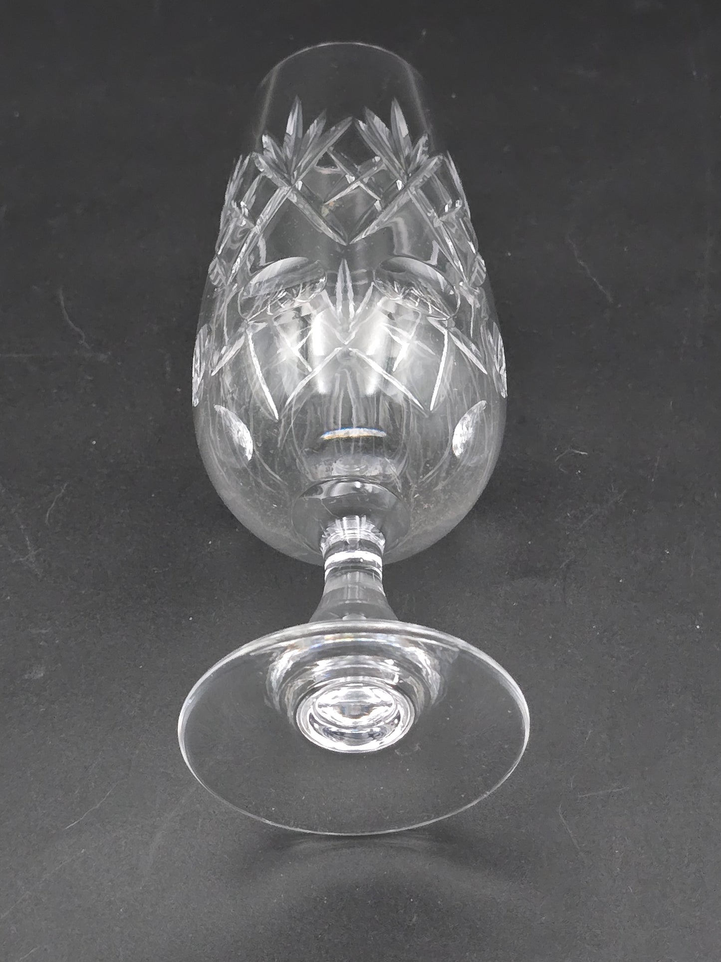 Set of 6 Royal Doulton Georgian Pattern short stemmed Crystal Champagne Flutes. 200ml