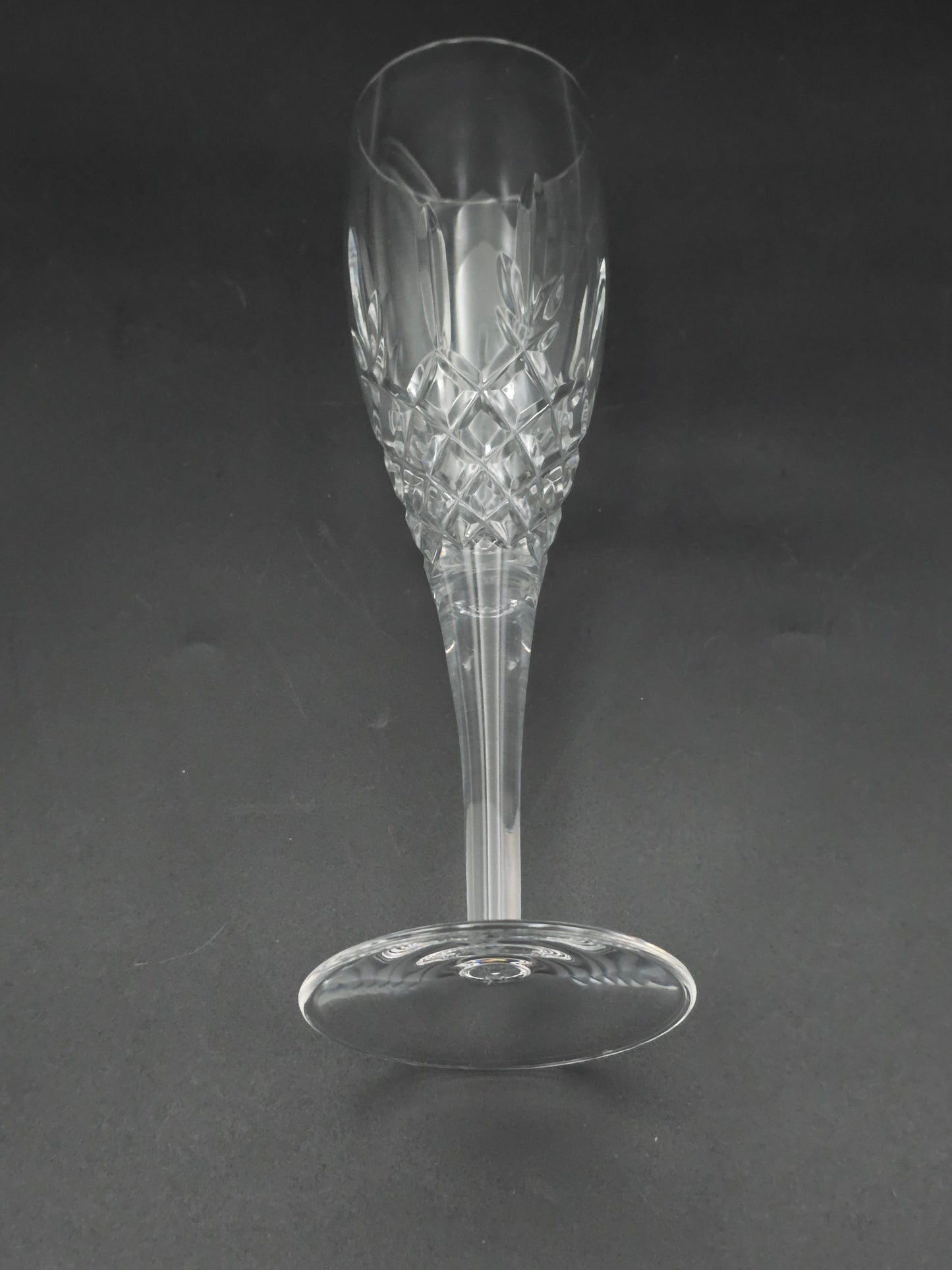 Single Royal Doulton Dorchester Pattern Crystal Champagne Flute 200ml. 22cm tall