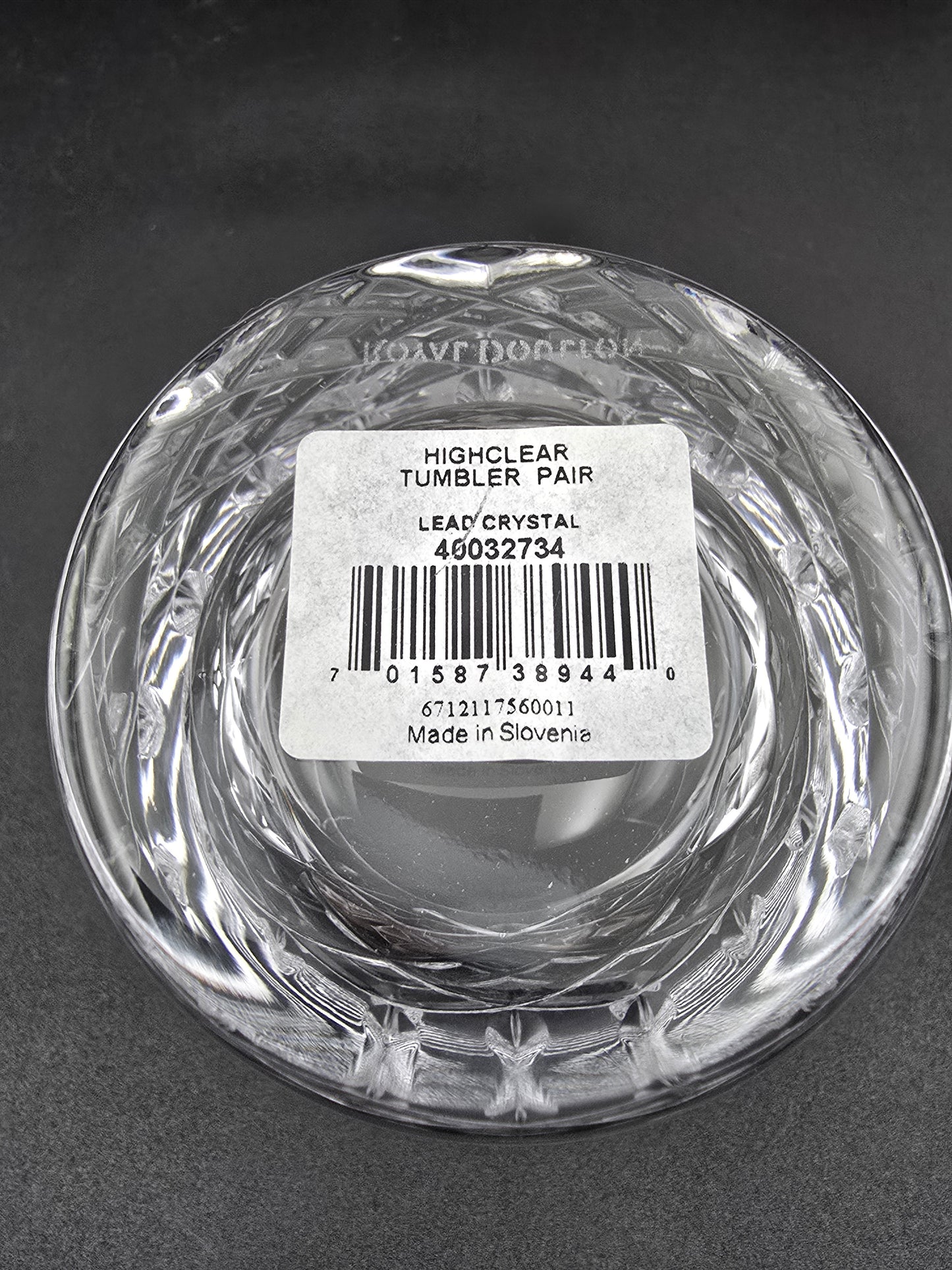 Royal Doulton “Highclear” Crystal Tumblers (Pair, Brand New in Box, 11oz, 24% Lead Crystal) – Ideal Gift for Any Occasion