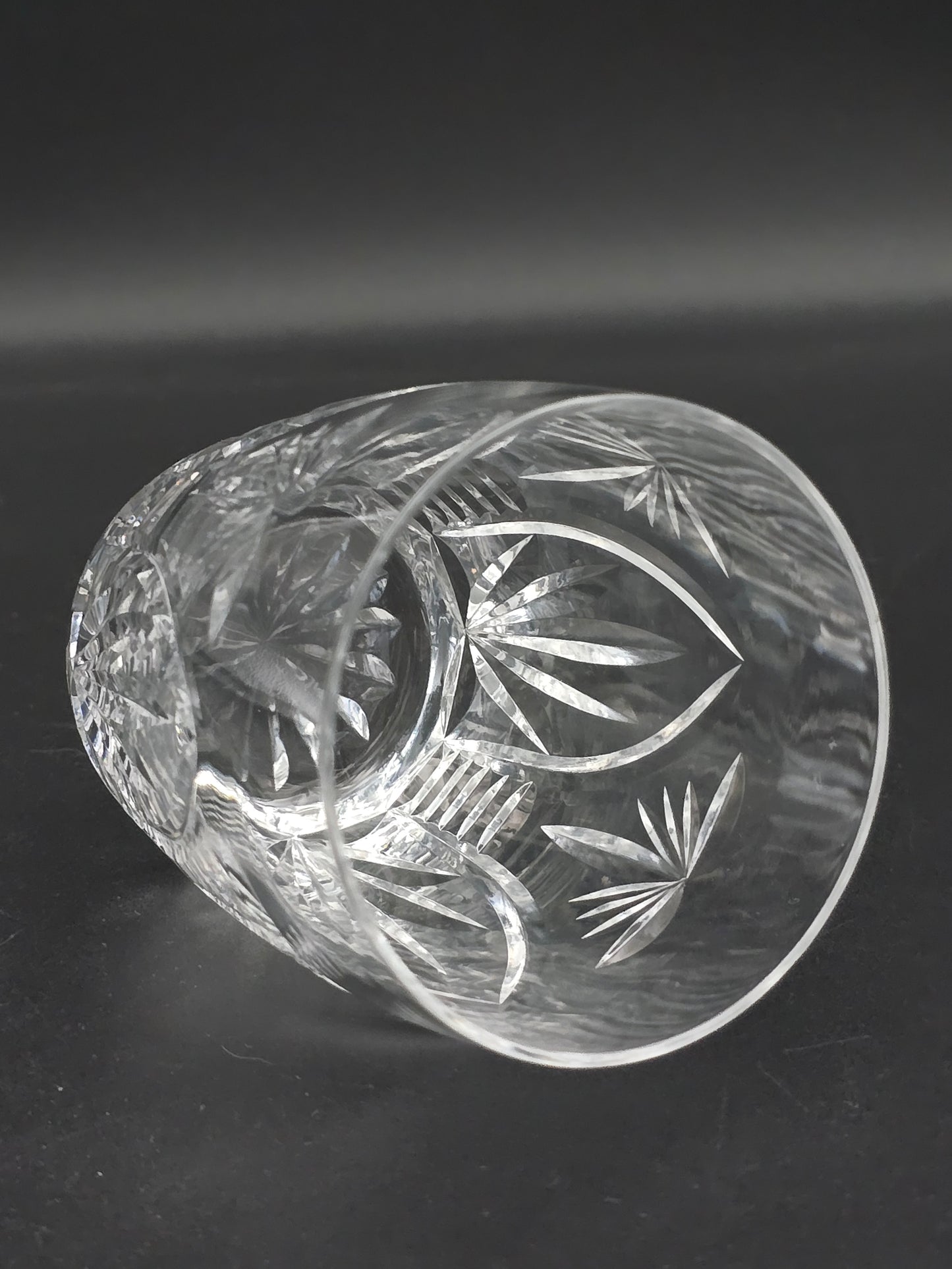 Set of 6 Webb Corbett Gothic Pattern Crystal tumblers. 10oz