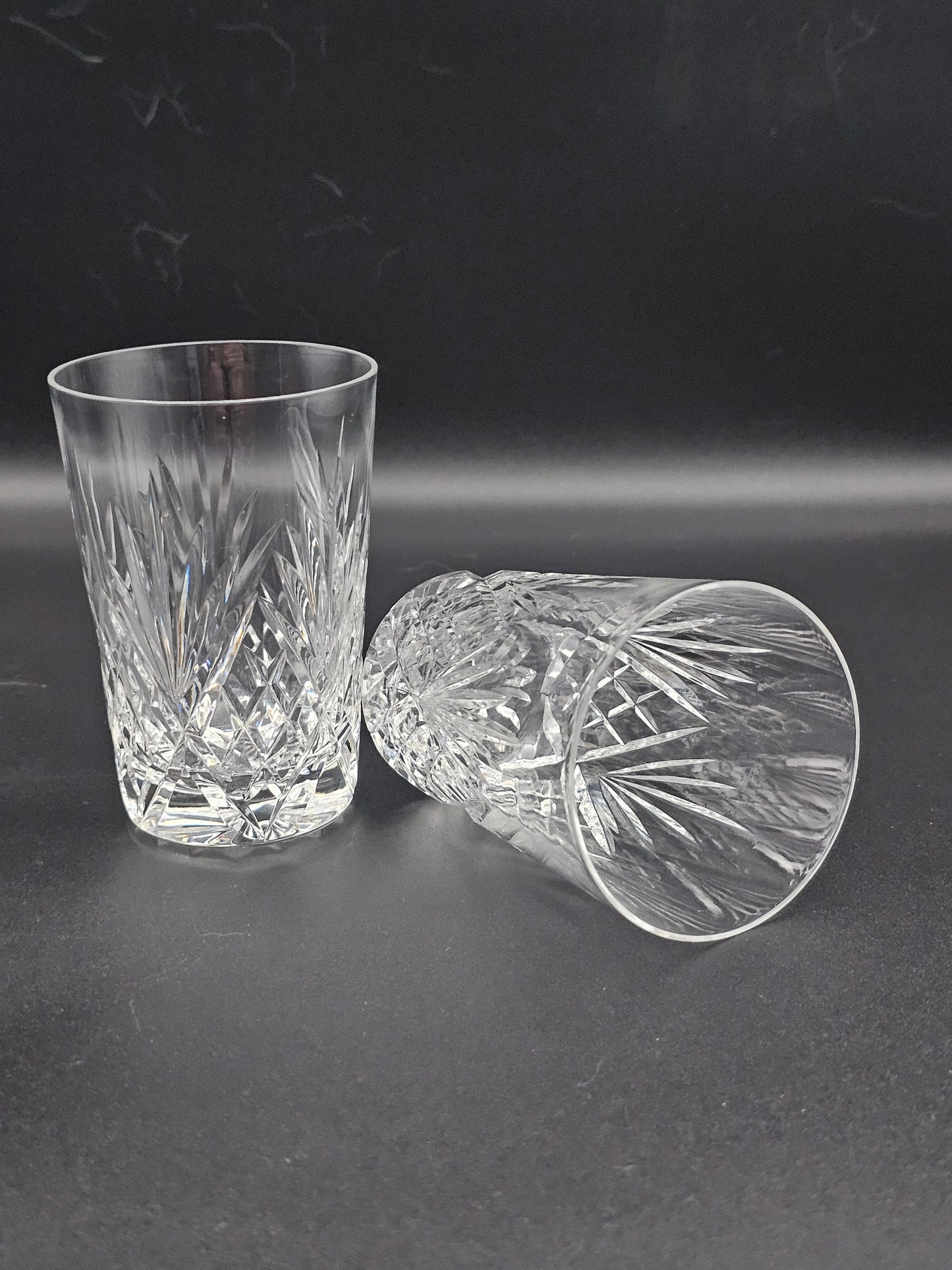 Pair of Small vintage Crystal glasses. 200ml