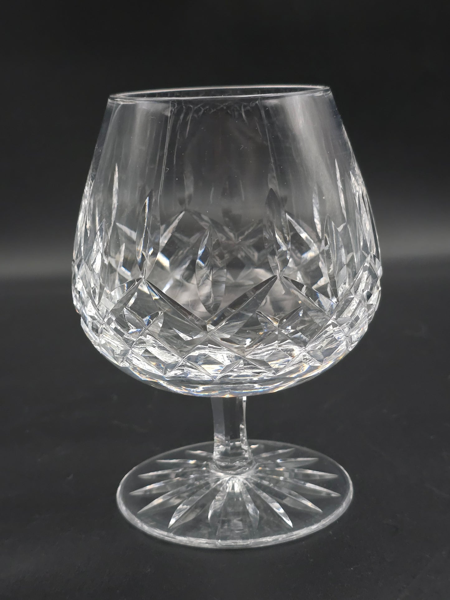 Waterford Lismore Irish Crystal pair of large Brandy or Cognac glasses 14oz