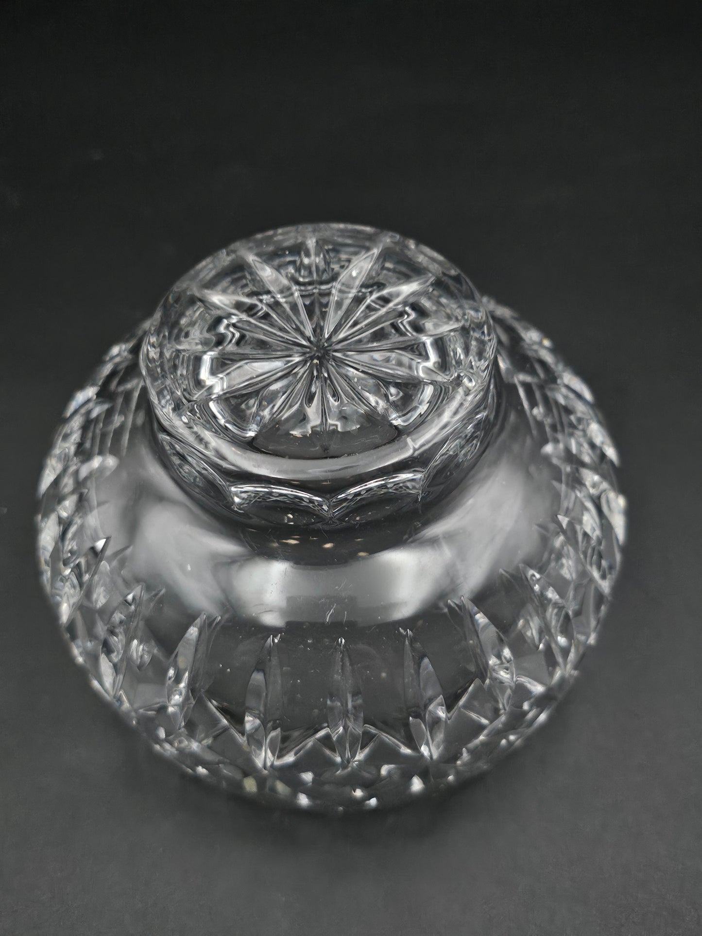 Small Crystal Rose bowl Posy Flower bowl 12cm wide