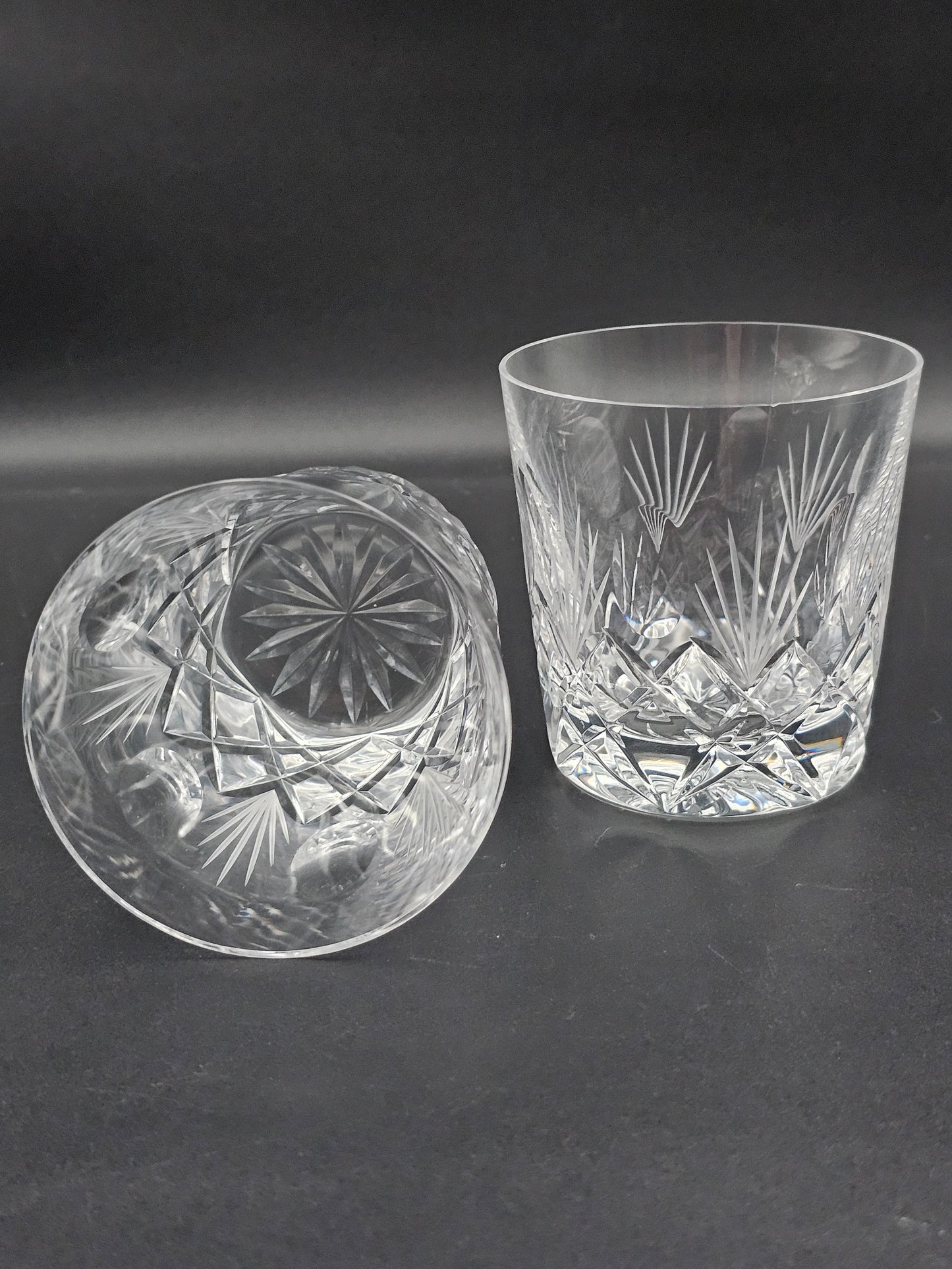 Beautiful pair of vintage Crystal tumblers 9oz 260ml