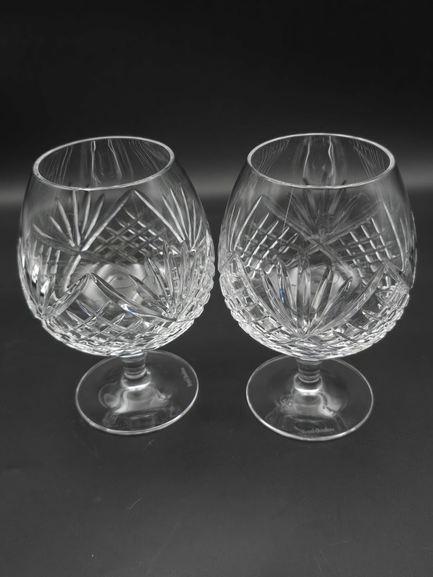 Pair of large Royal Doulton Westminster pattern Brandy Glasses 13oz