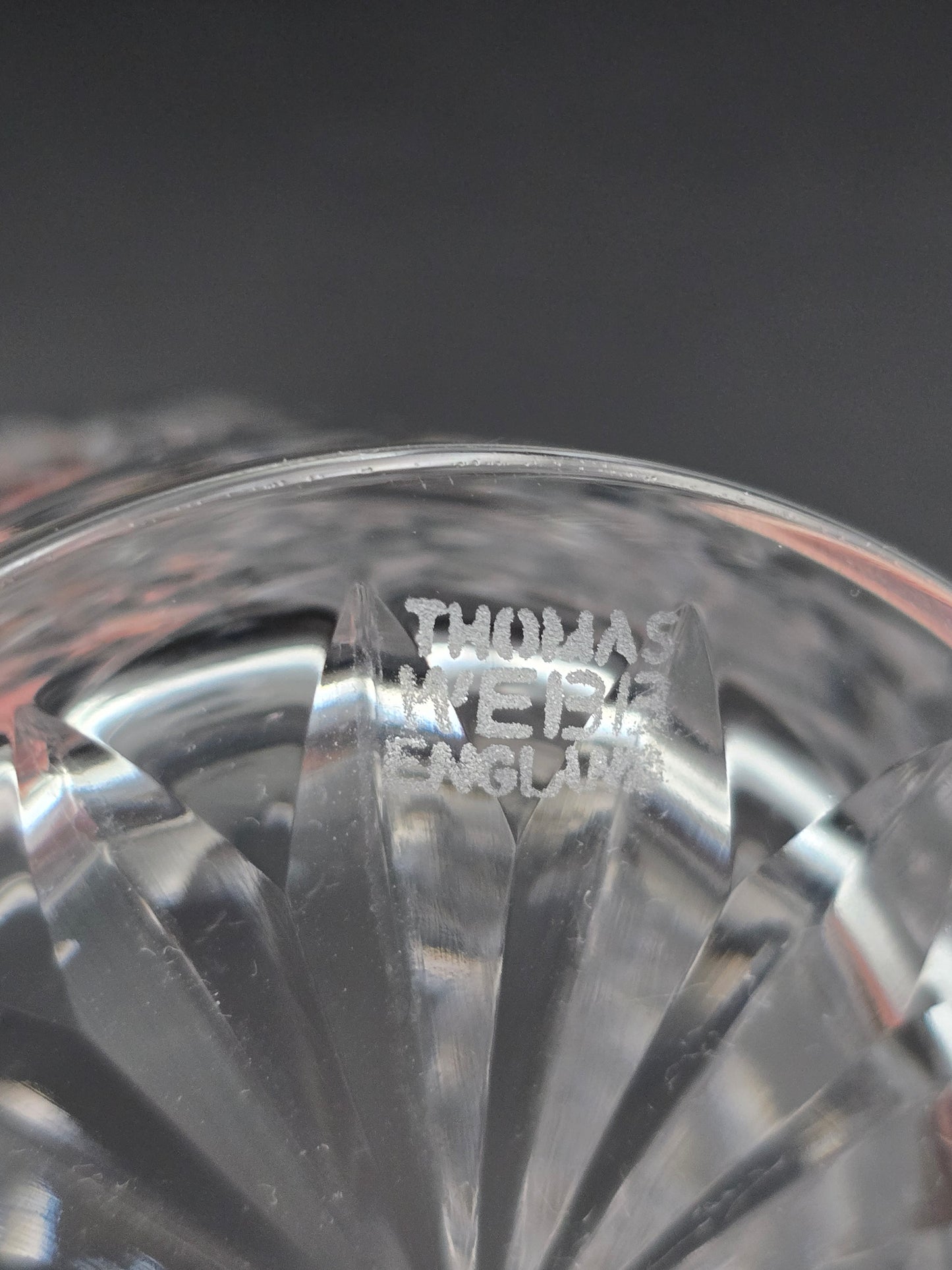 Set of 6 Thomas Webb Chiltern Pattern small 7oz Crystal tumblers