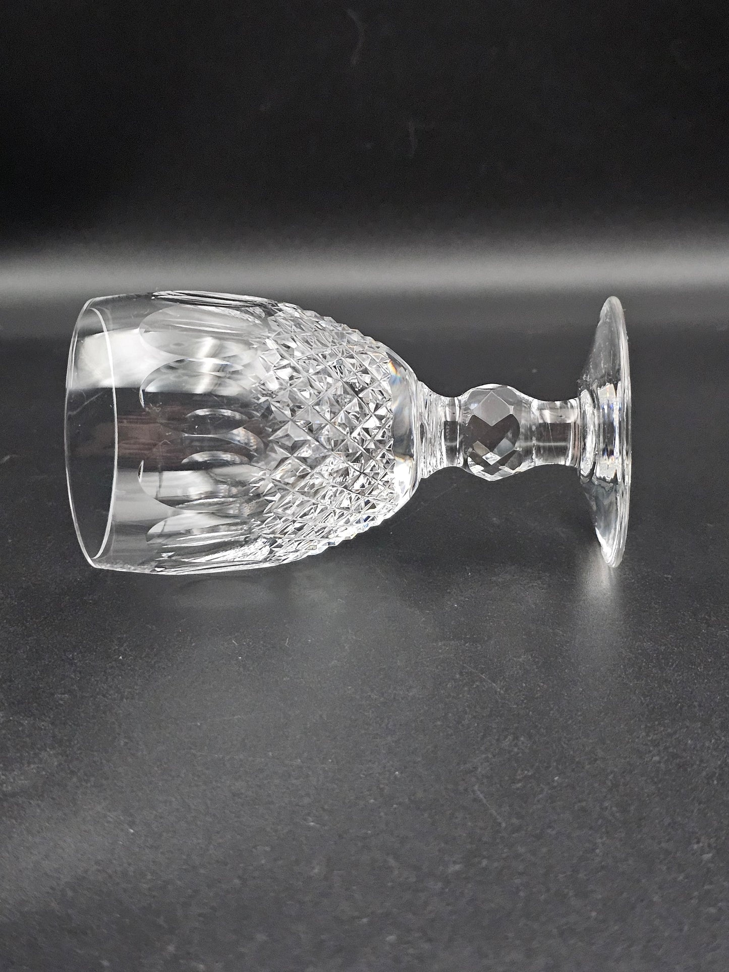 Waterford Colleen Pattern Irish Crystal short knopped stem liqueur glasses 120ml