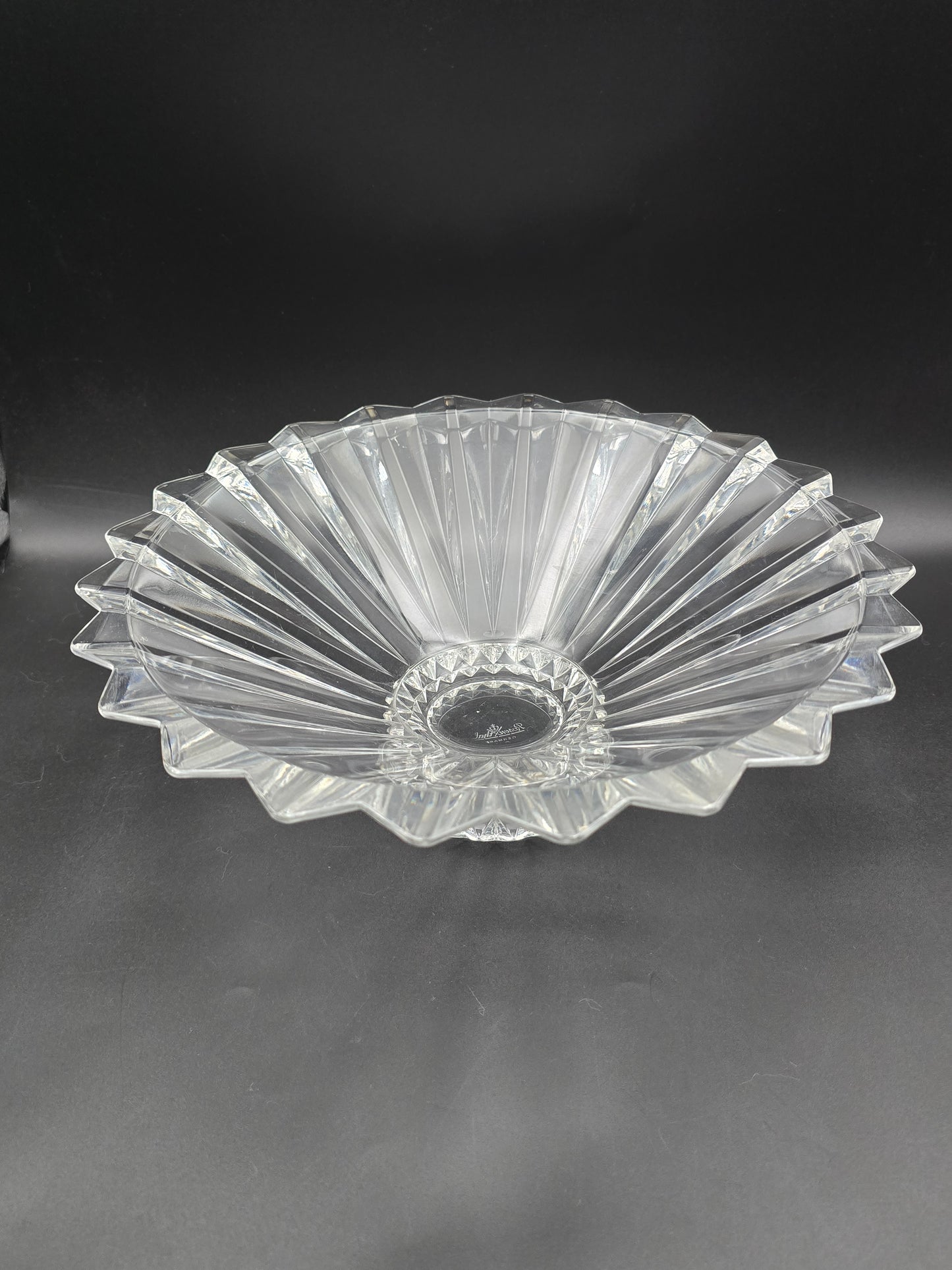 Rosenthal 11.5″ Crystal Serving Bowl – German Made, Vintage Lead Crystal Centerpiece