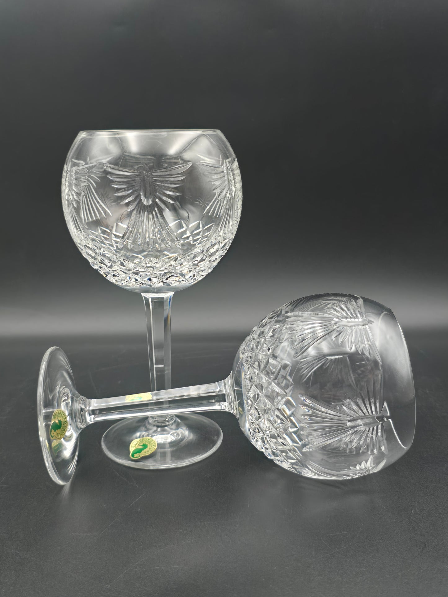 Waterford Crystal The Millennium Collection Toasting Goblets Pair. Fifth Toast - Peace. Boxed