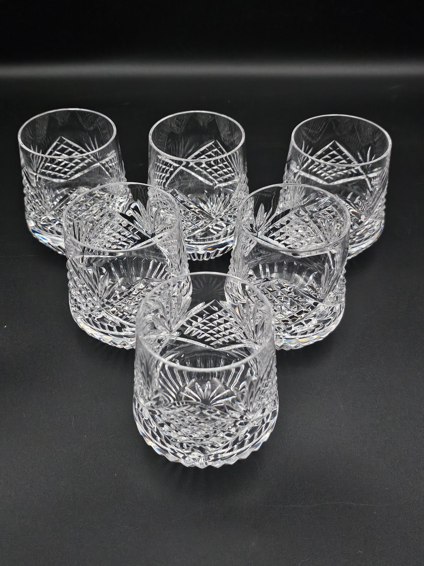 Set of 6 Fantastic Tyrone Irish Crystal Slieve Donard pattern tumbler glasses 200ml