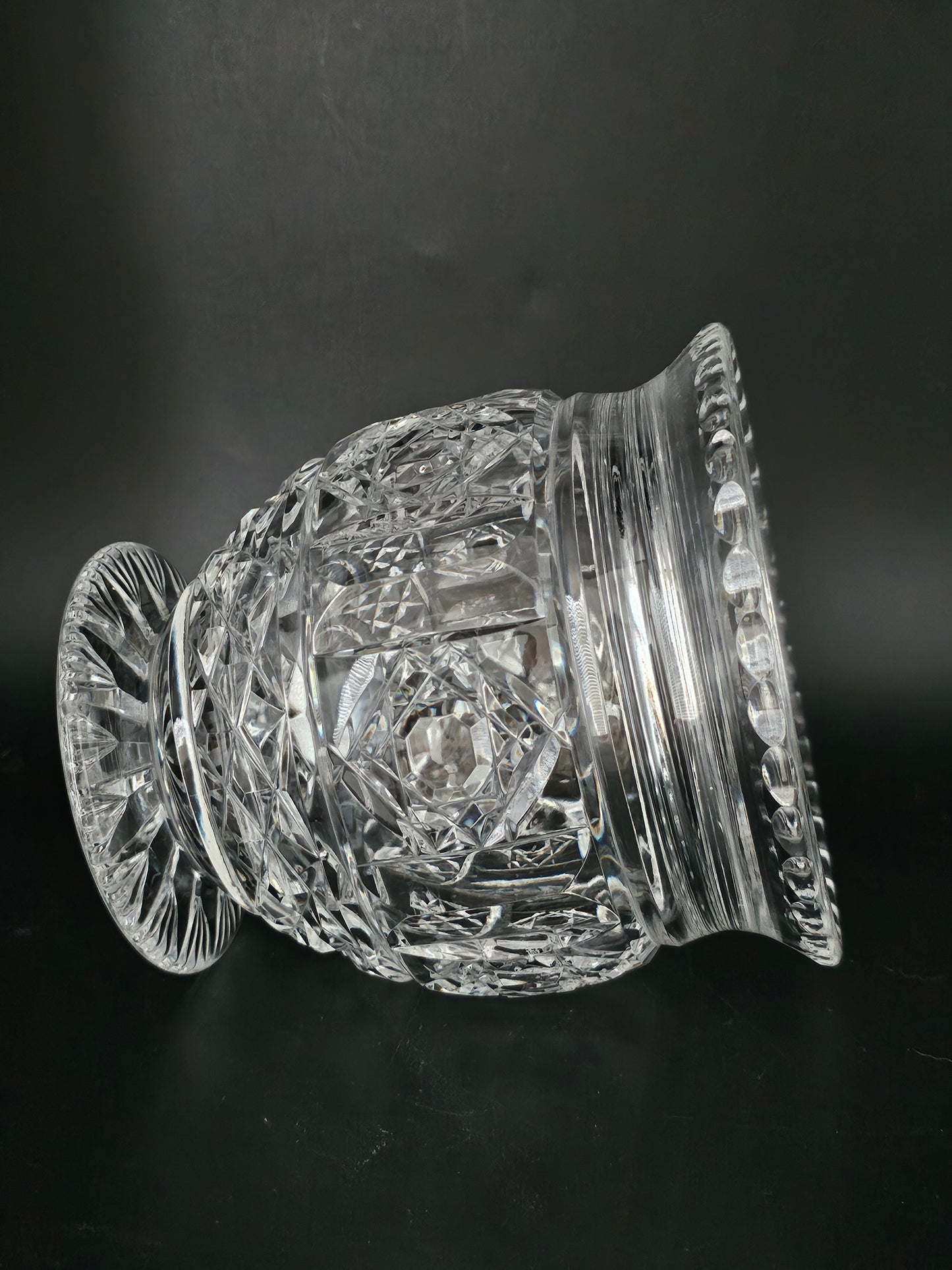 Vintage Crystal Lidded Jar for sweets or biscuits