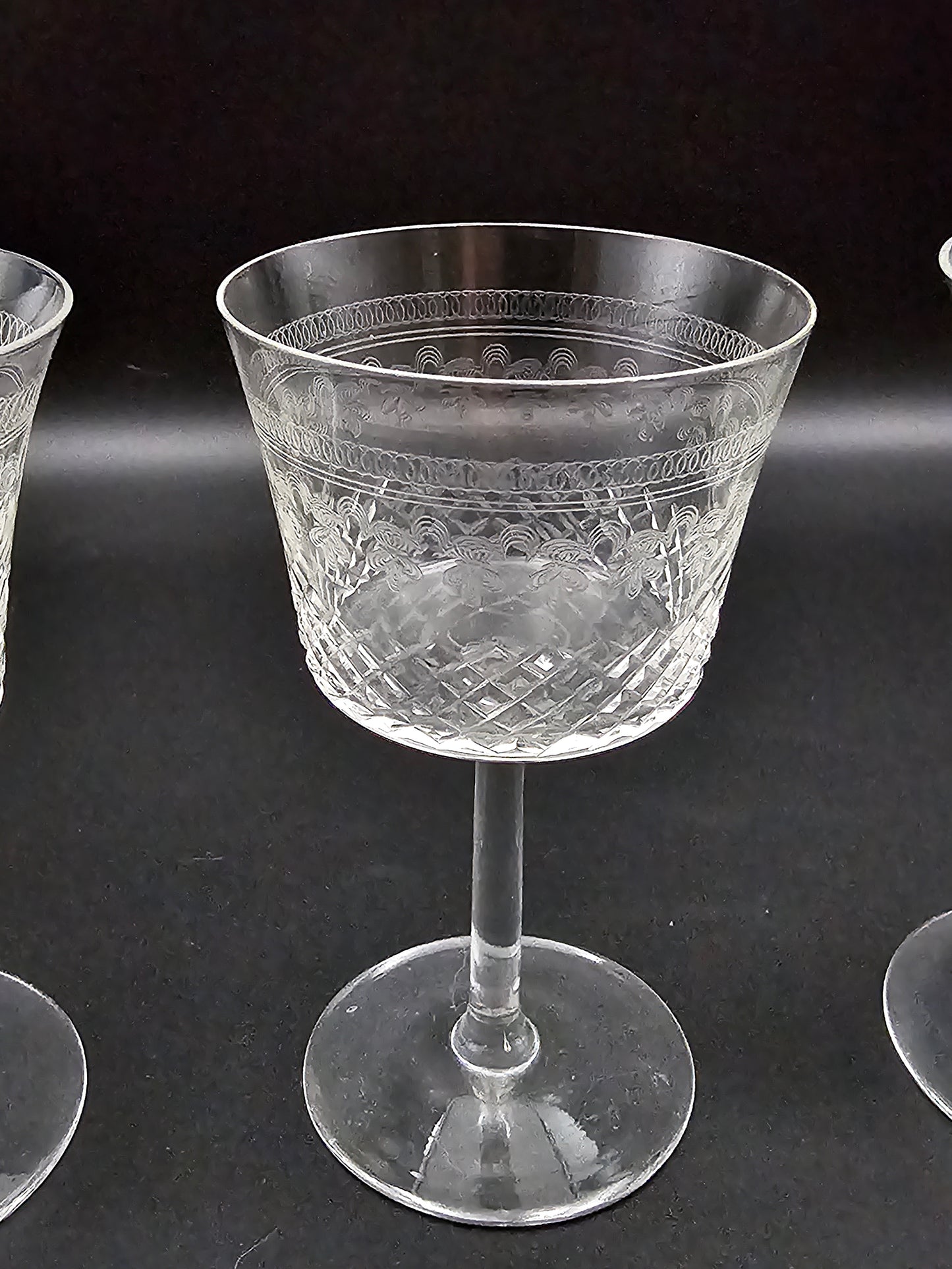 Lady Hamilton Pall Mall Crystal liqueur glasses x4 75ml