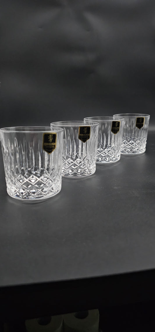 Set of 4 Edinburgh Crystal Appin small Whisky Tumblers 7oz