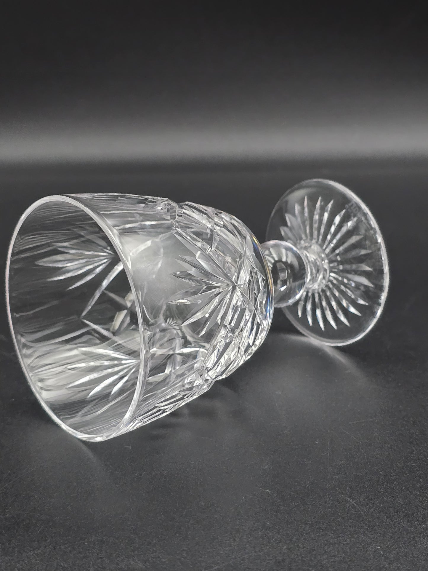 Set of 4 Stuart Crystal Ludlow Pattern Small Crystal wine glasses. 175ml