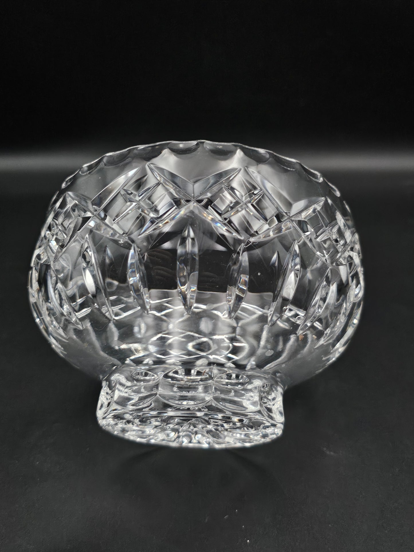 Small Crystal Rose bowl Posy Flower bowl 12cm wide