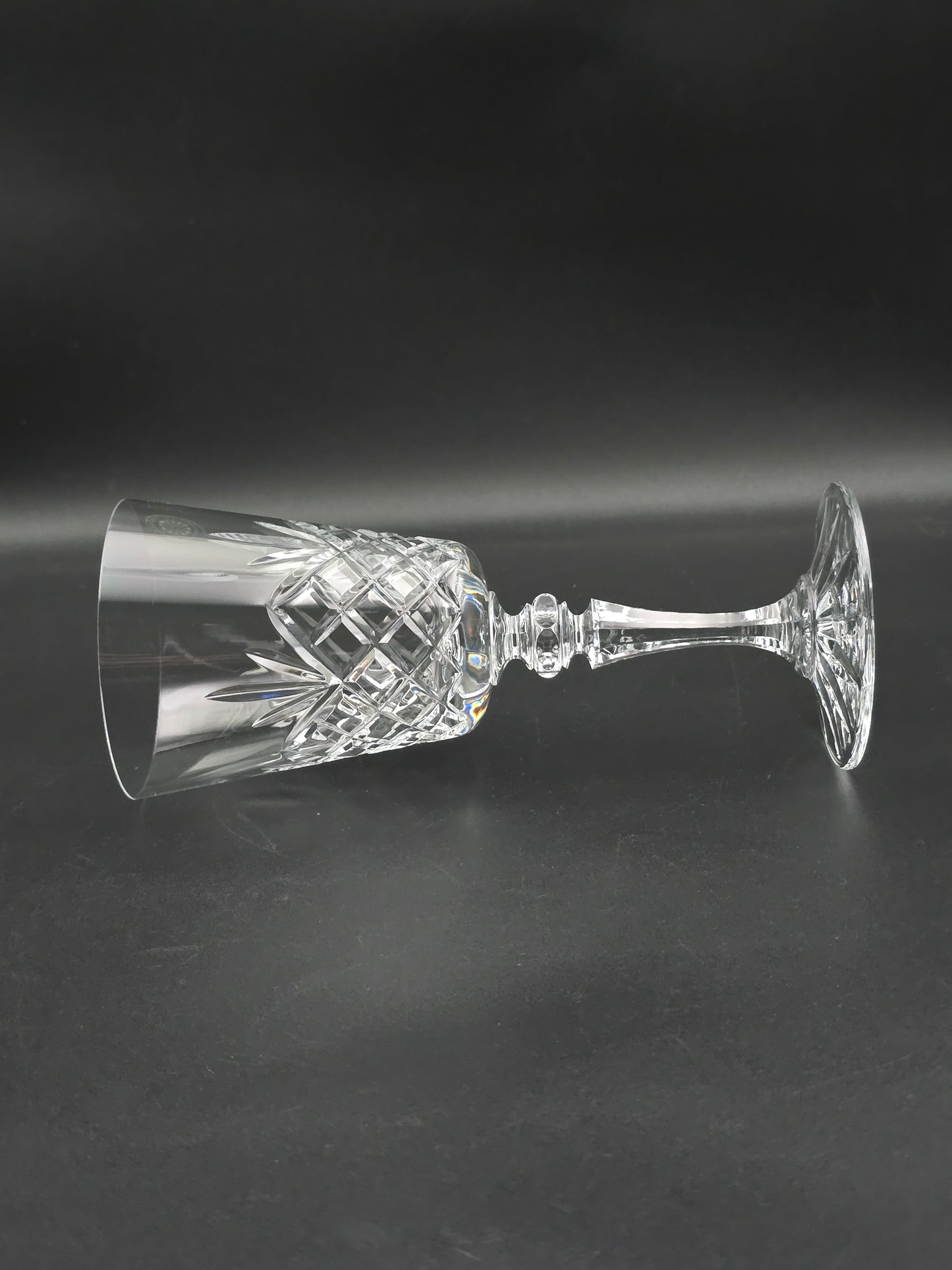 Set of 4 Large Galway Old Clare Pattern Wine glasses or water glasses 300ml. 20cm tall.