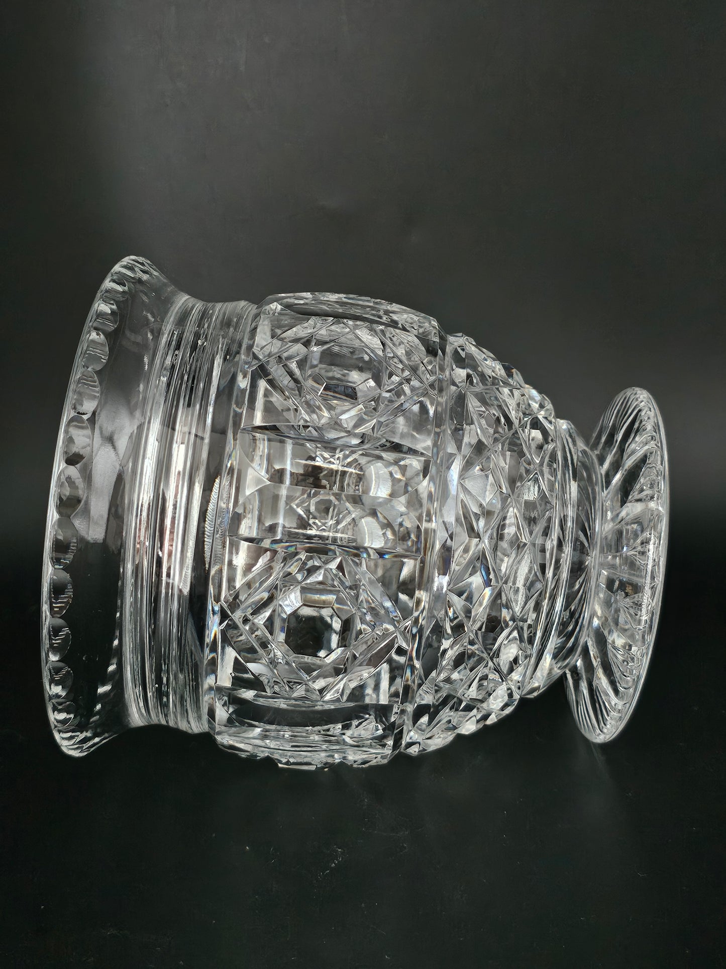 Vintage Crystal Lidded Jar for sweets or biscuits