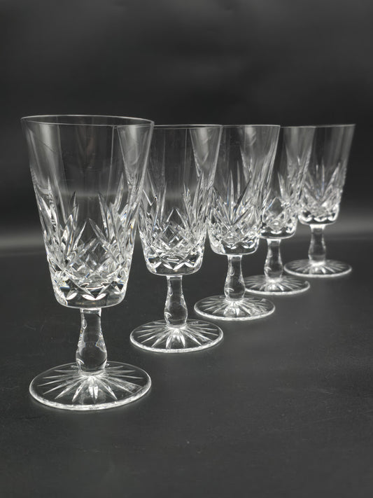 Set of 5 Small short stemmed Champagne Flutes. 150ml