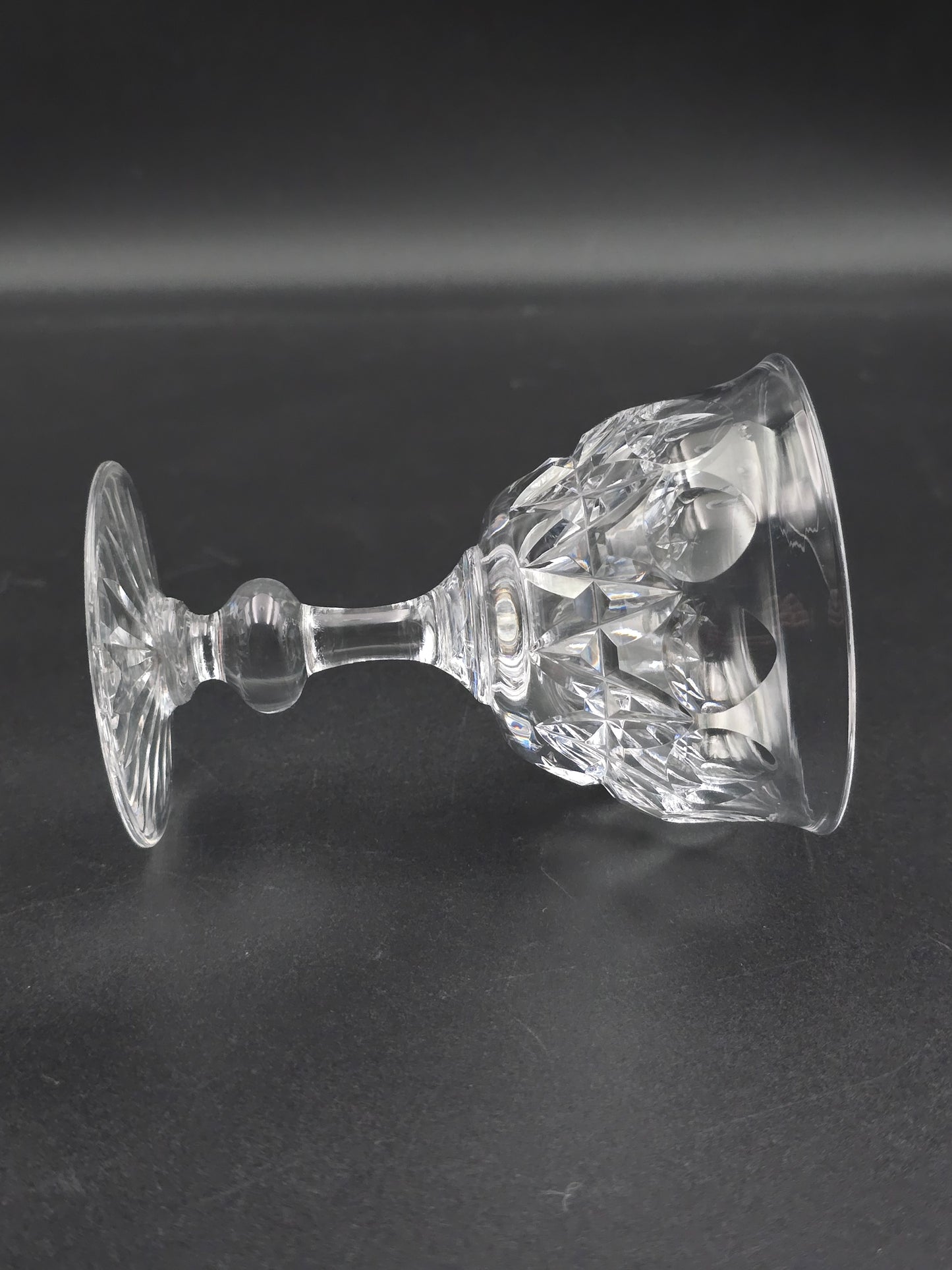 Set of 6 Tudor Crystal Raleigh Pattern English Crystal Coupe glasses 100ml