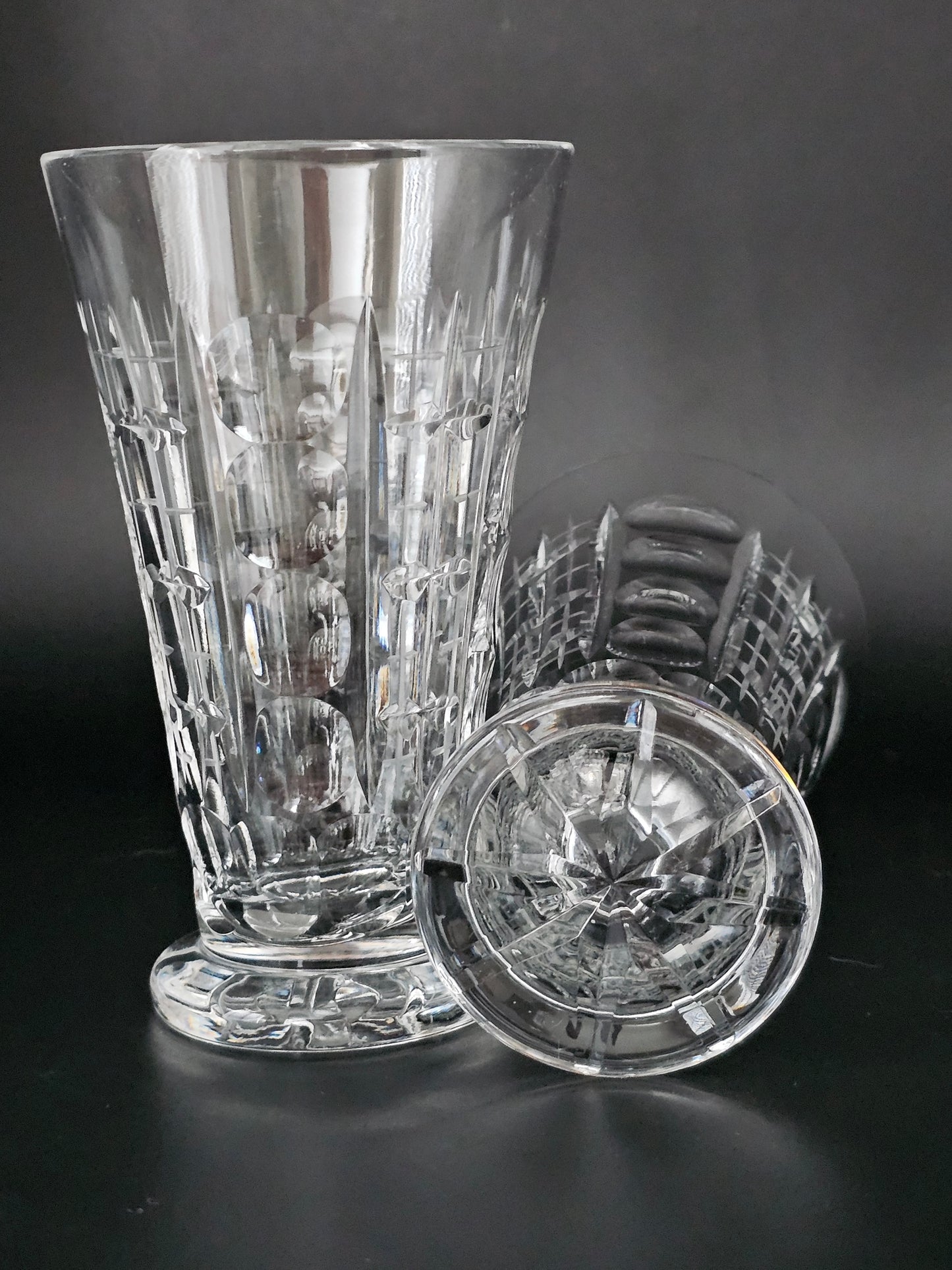 Pair of Crystal Tumblers. 12oz