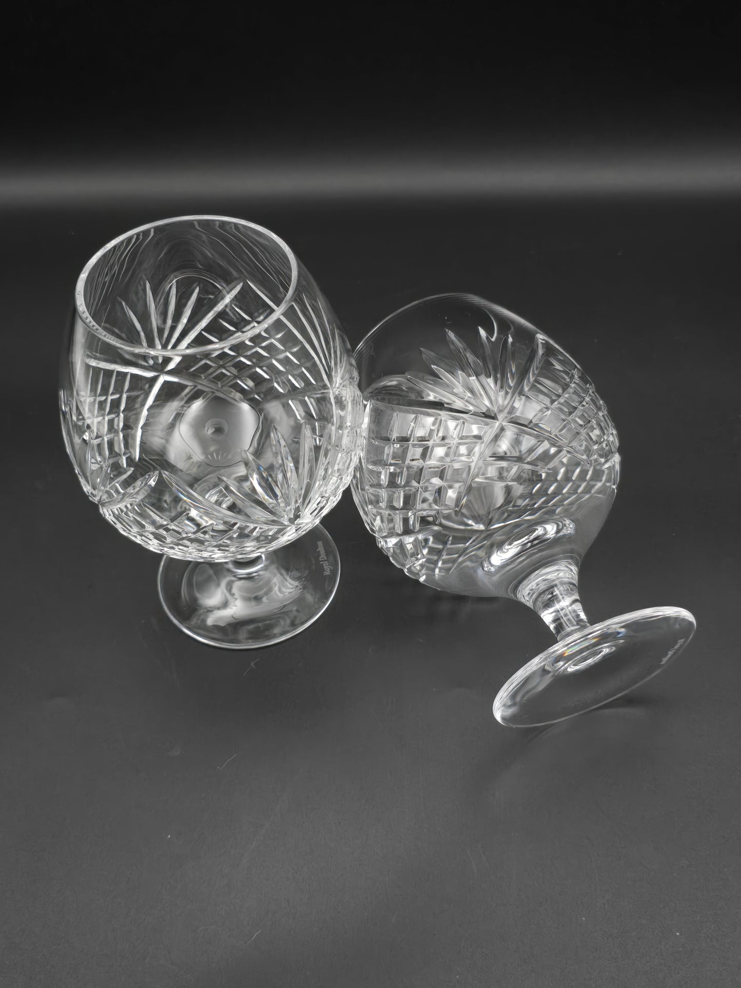 Pair of large Royal Doulton Westminster pattern Brandy Glasses 13oz