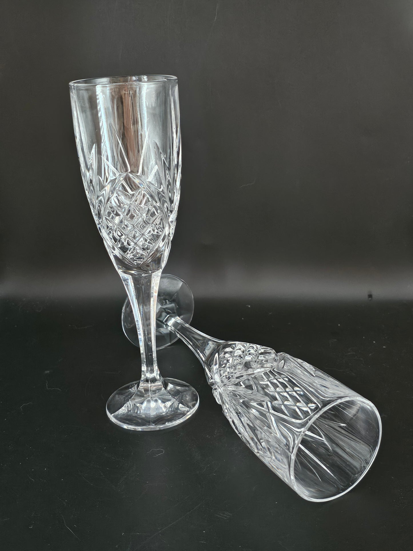 Royal Doulton Crystal Champagne Flutes & Ice Bucket set.