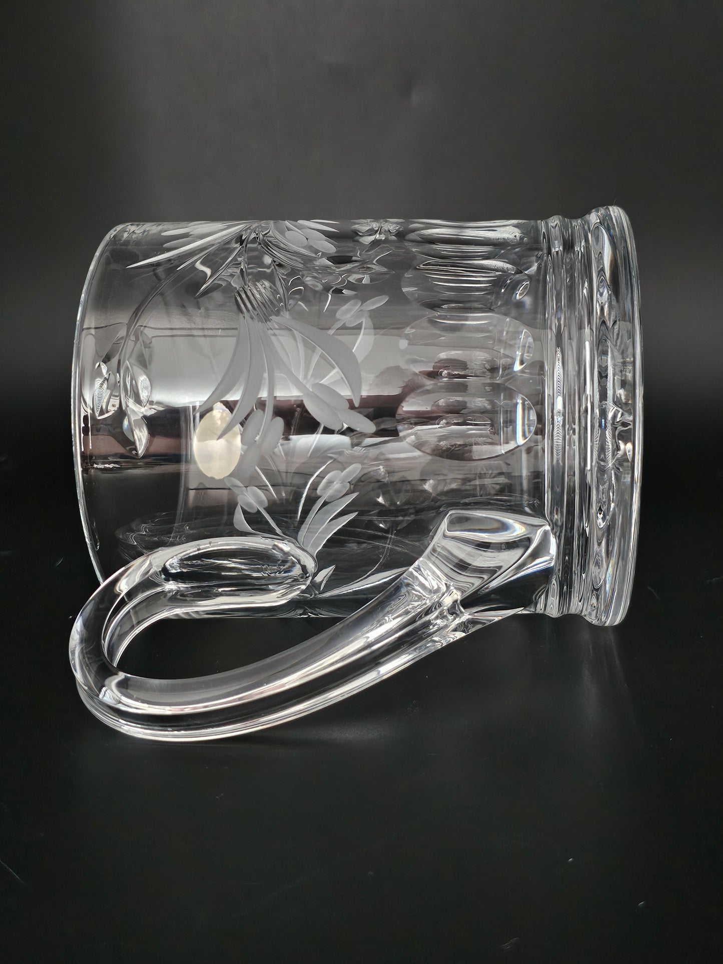 Royal Brierley Jasmine Pattern Large Crystal Tankard.