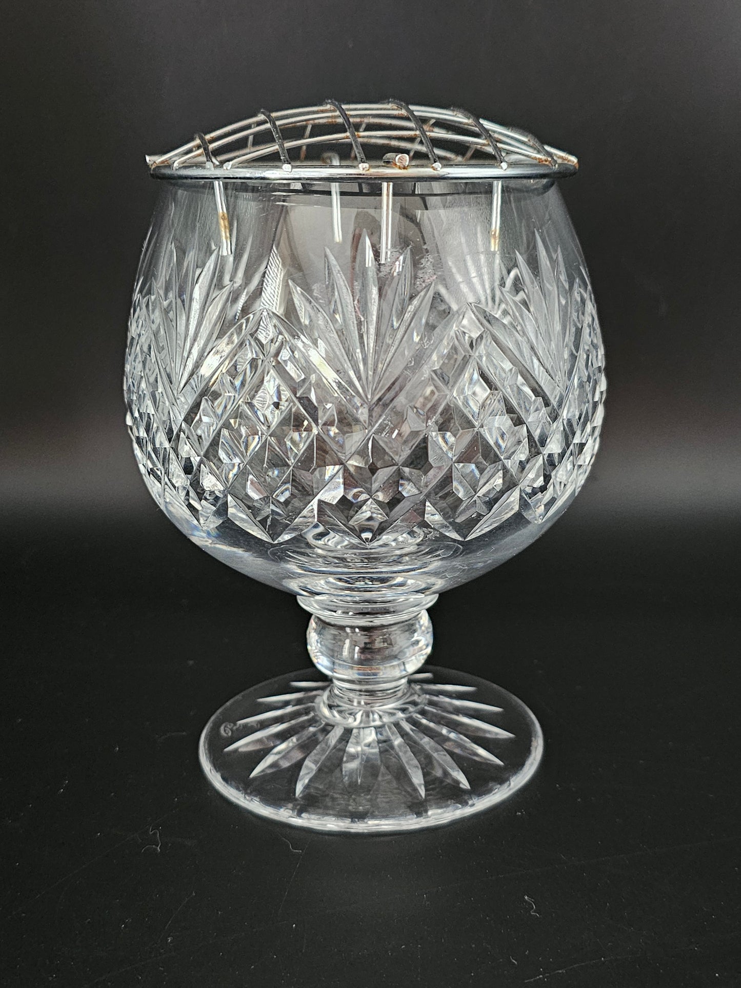 Royal Brierley Footed Crystal Rose Bowl