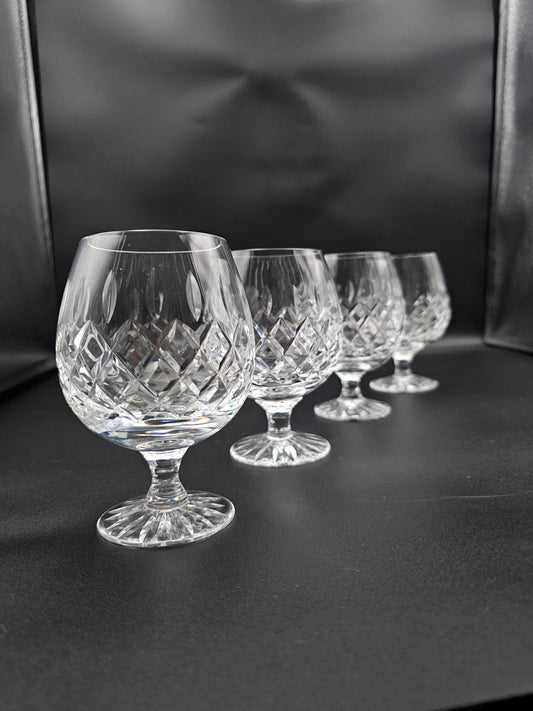 Set of 4 Royal Brierley Crystal Brandy Cognac glasses 12oz Gainsborough pattern