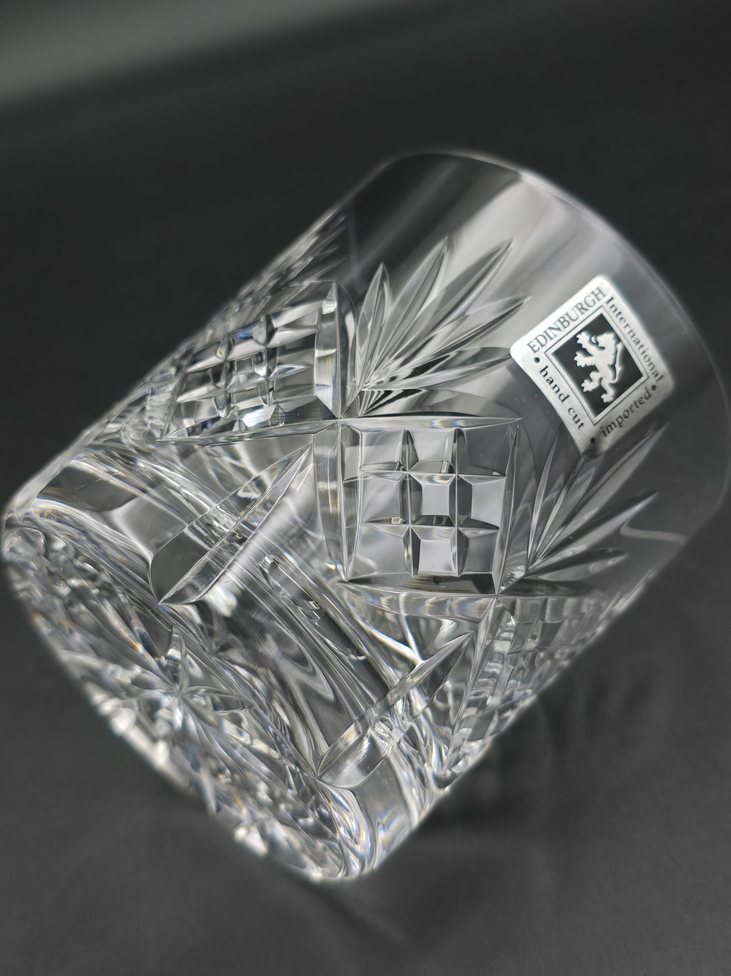 Set of 6 Edinburgh Crystal Embassy 10oz Tumblers – Star Cut Base – Original Box & Stickers – Vintage Glassware