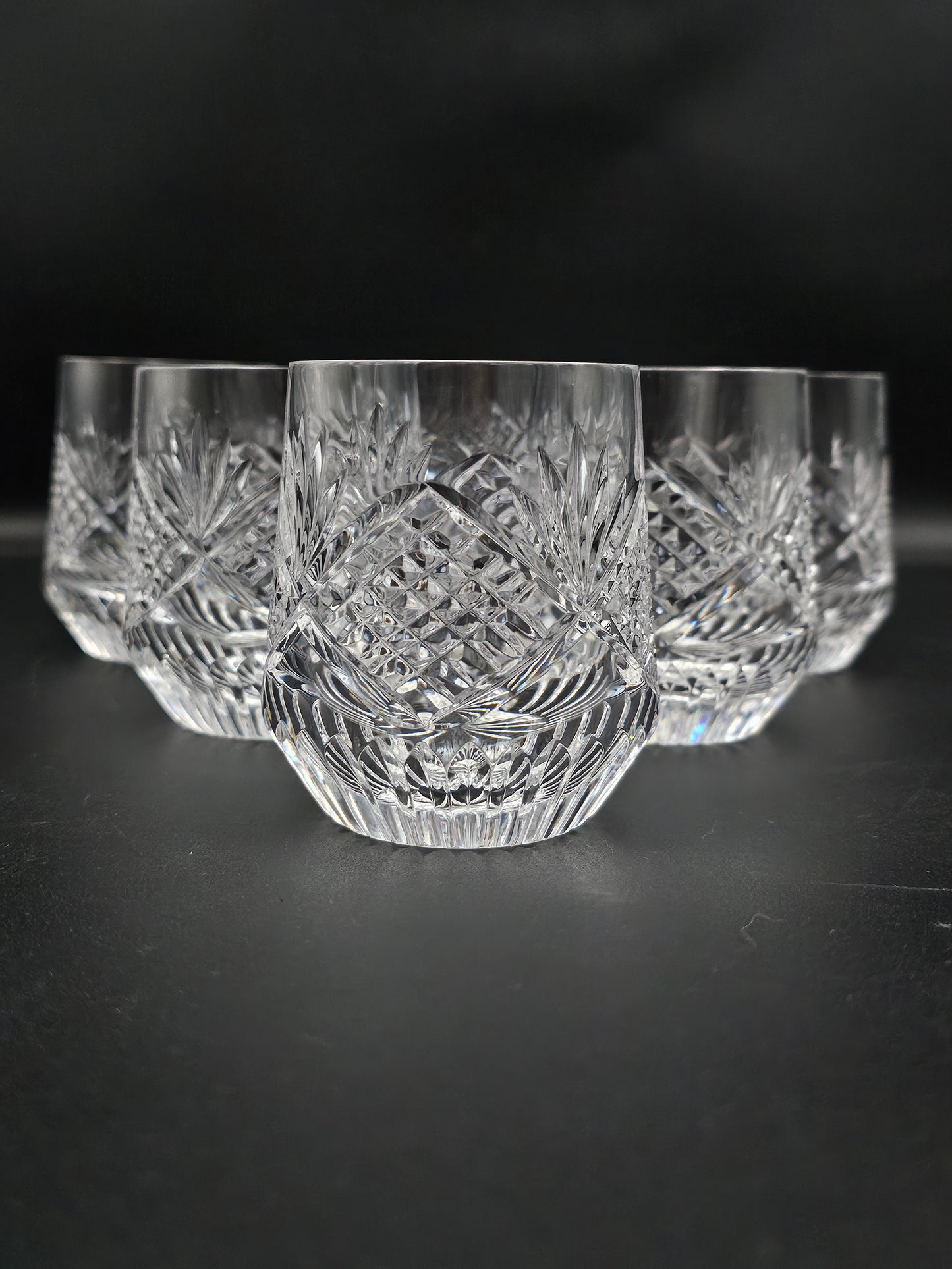 Set of 6 Fantastic Tyrone Irish Crystal Slieve Donard pattern tumbler glasses 200ml