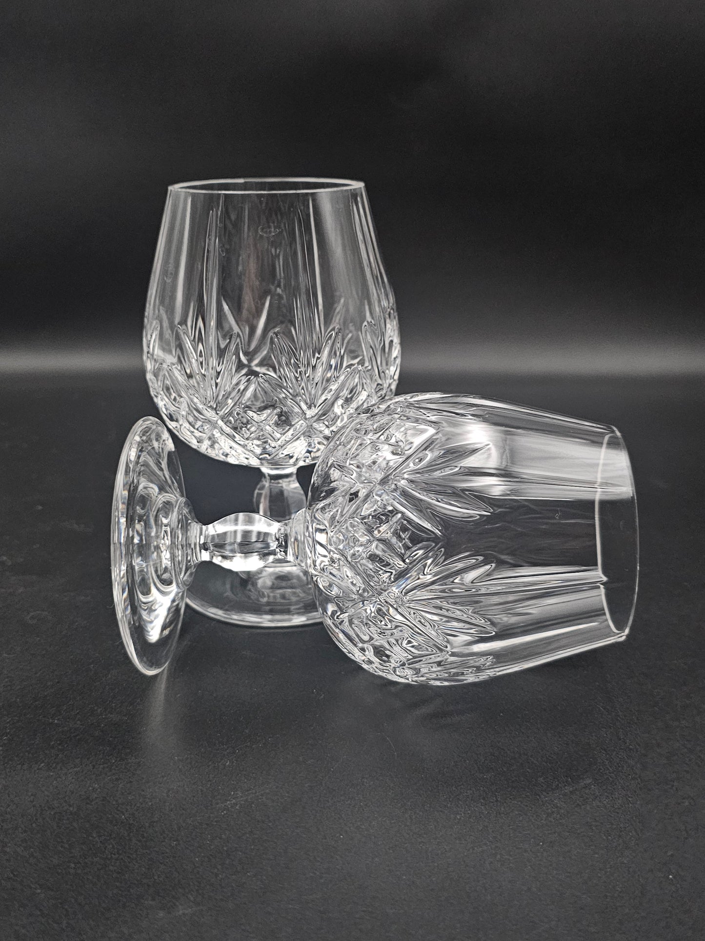 Pair of Crystal Brandy Glasses 12oz