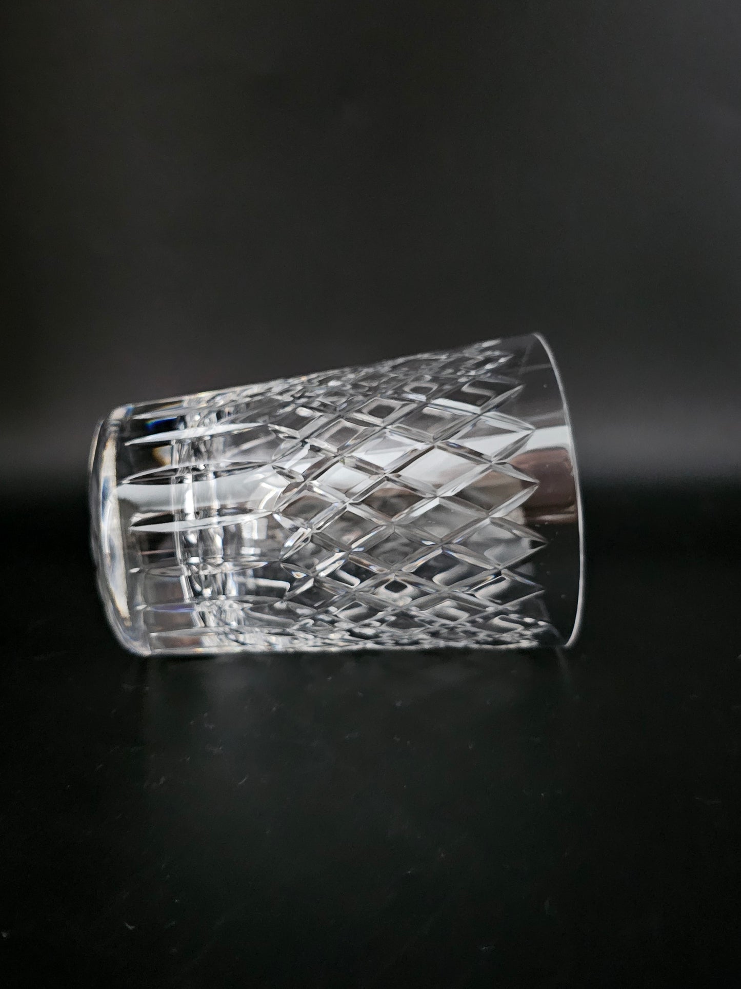 Beautiful vintage set of 4 Large Crystal Tumblers. 300ml.