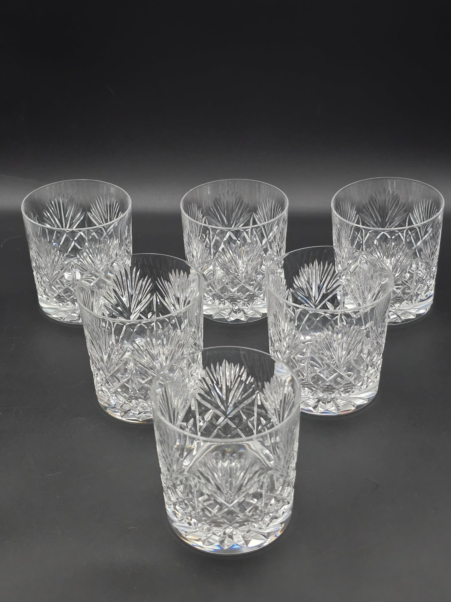 Stunning set of 6 Large Edinburgh Crystal Iona Pattern Tumblers. 10oz