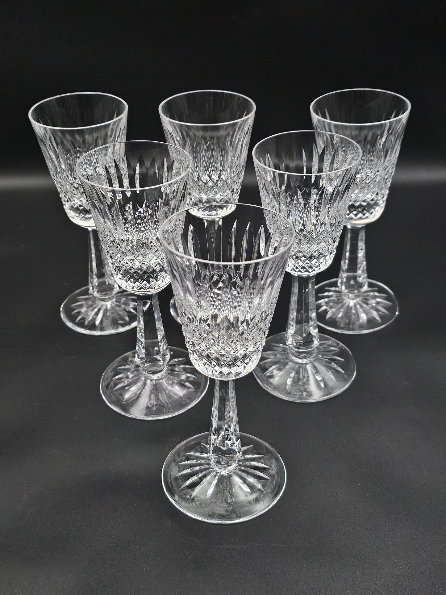 Claddagh (Older, Square Bowl)
by Galway Crystal set of 6 Sherry or Liqueur glasses. Ideal for a Baileys.