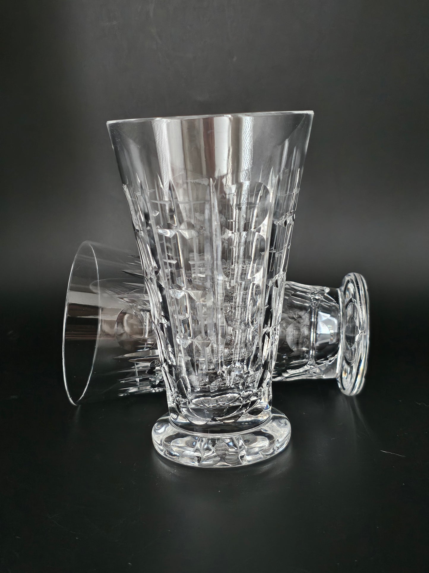 Pair of Crystal Tumblers. 12oz