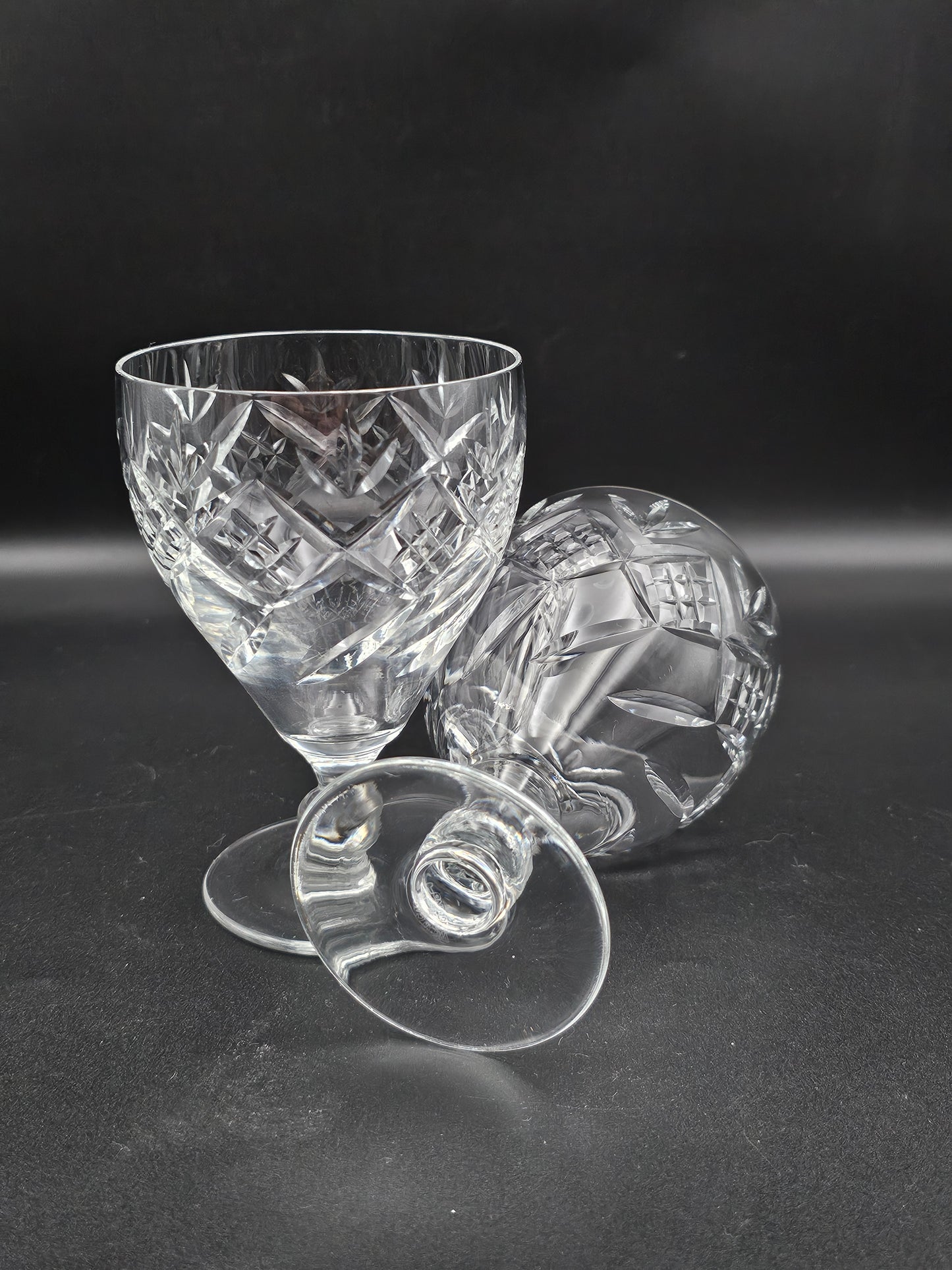 Beautiful pair of Webb Corbett Crystal Goblets 250ml