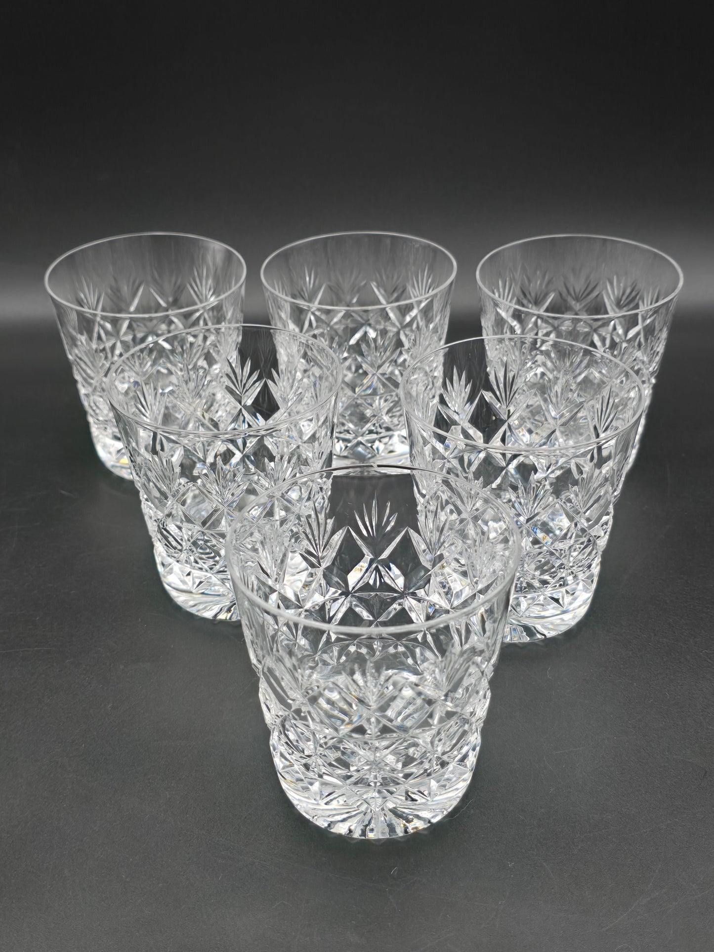 Set of 6 Stuart Crystal ‘Westbury’ Tumblers – 10oz – Star Cut Base – Signed Vintage Glasses – Heavy Bottom, Clear Ring – Immaculate Condition