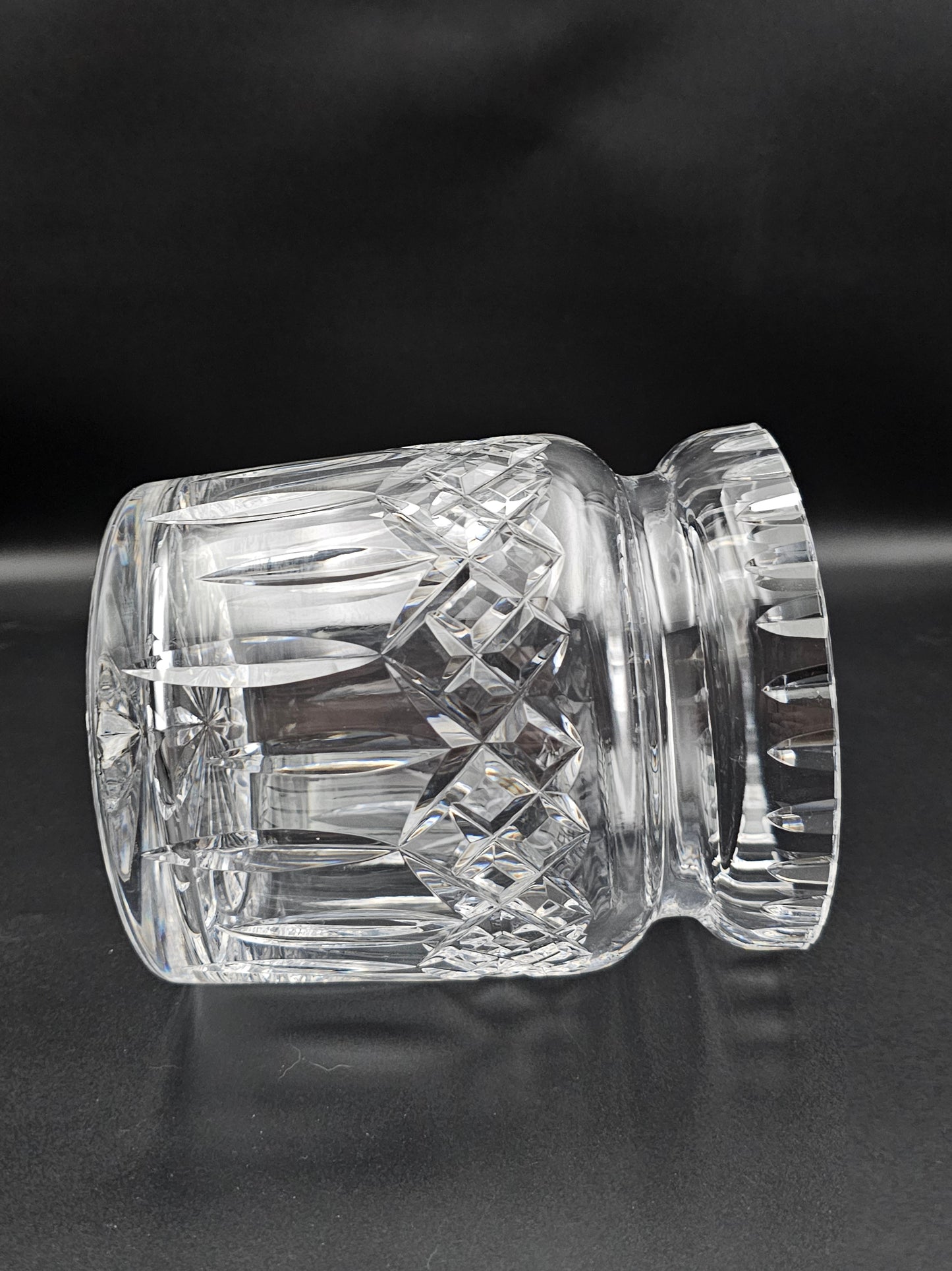 Waterford lismore pattern crystal lidded biscuit jar