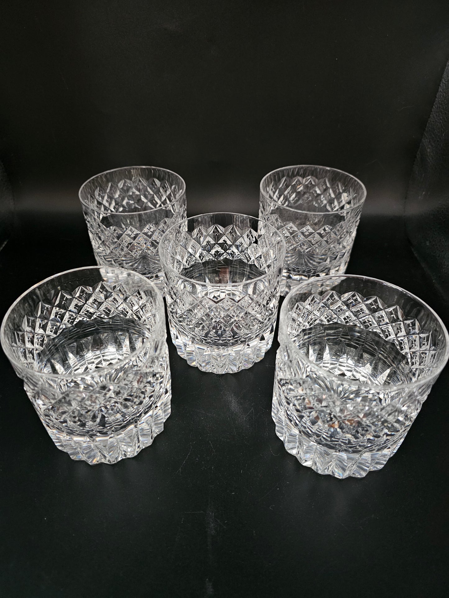 Beautiful set of 5 Crystal Tumblers. 8oz