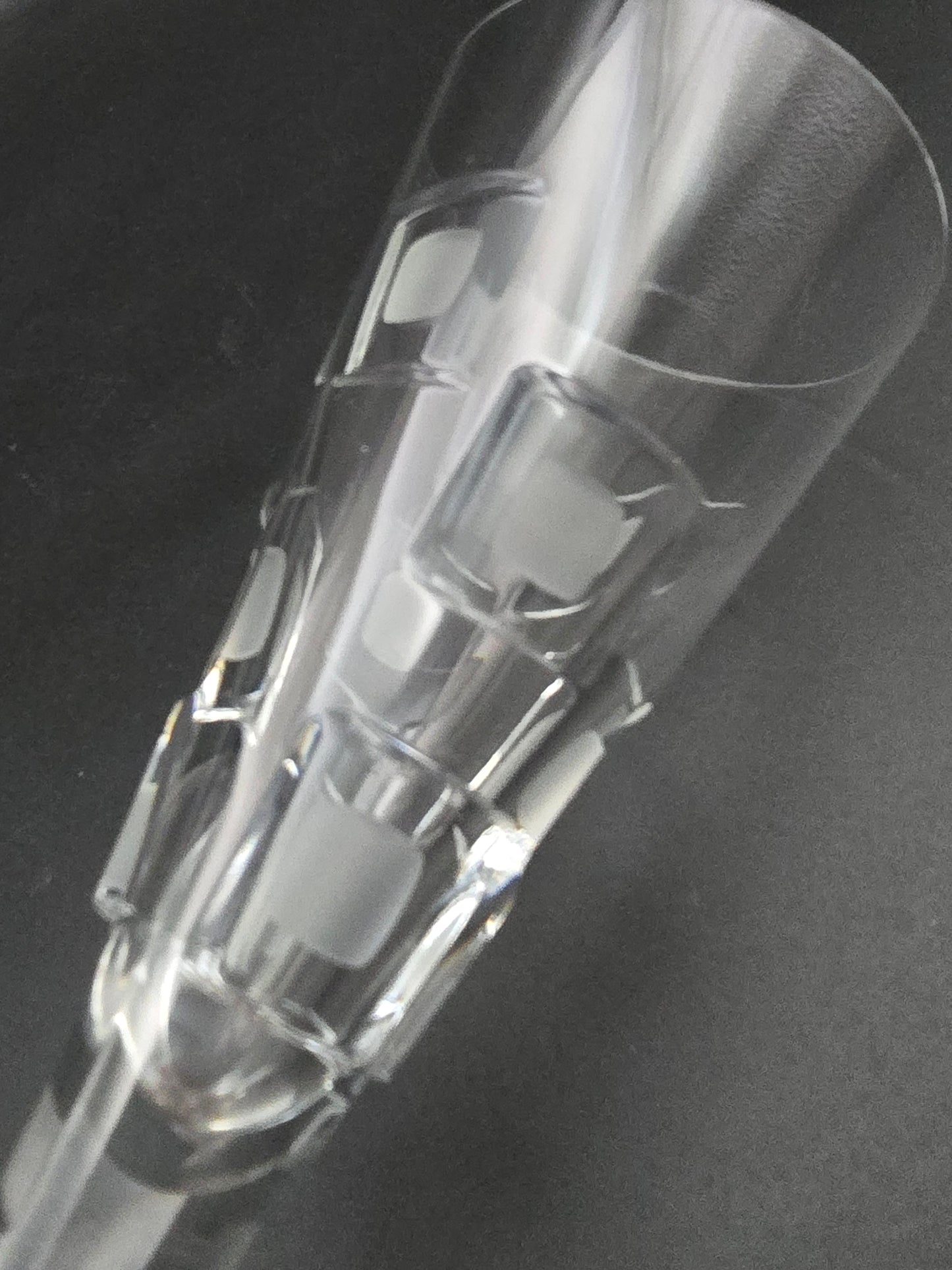 Set of 4 Royal Doulton Metro Pattern Crystal champagne flutes. 150ml 23cm tall