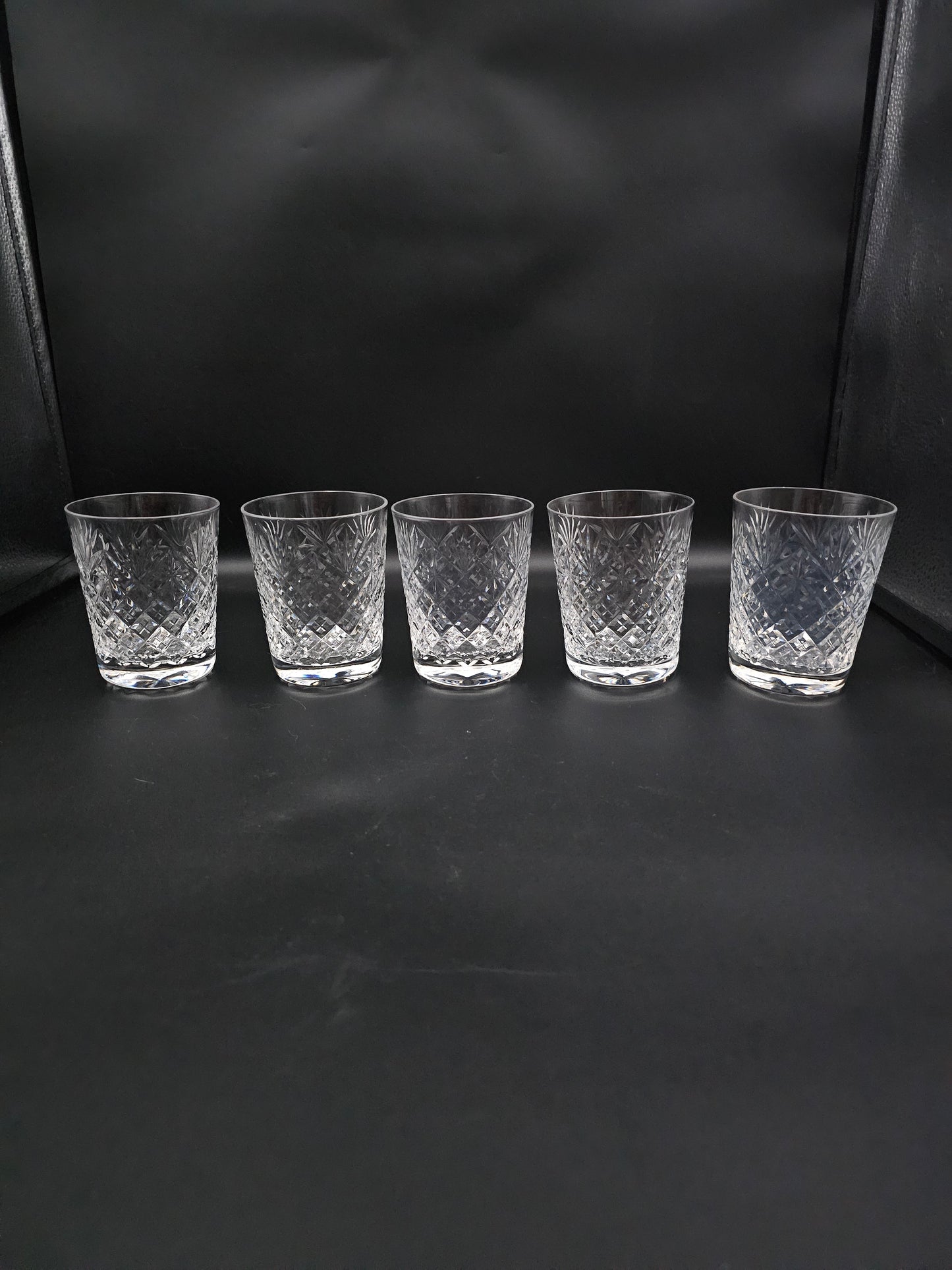 Beautiful set of 5 Crystal tumblers. 260ml 9oz