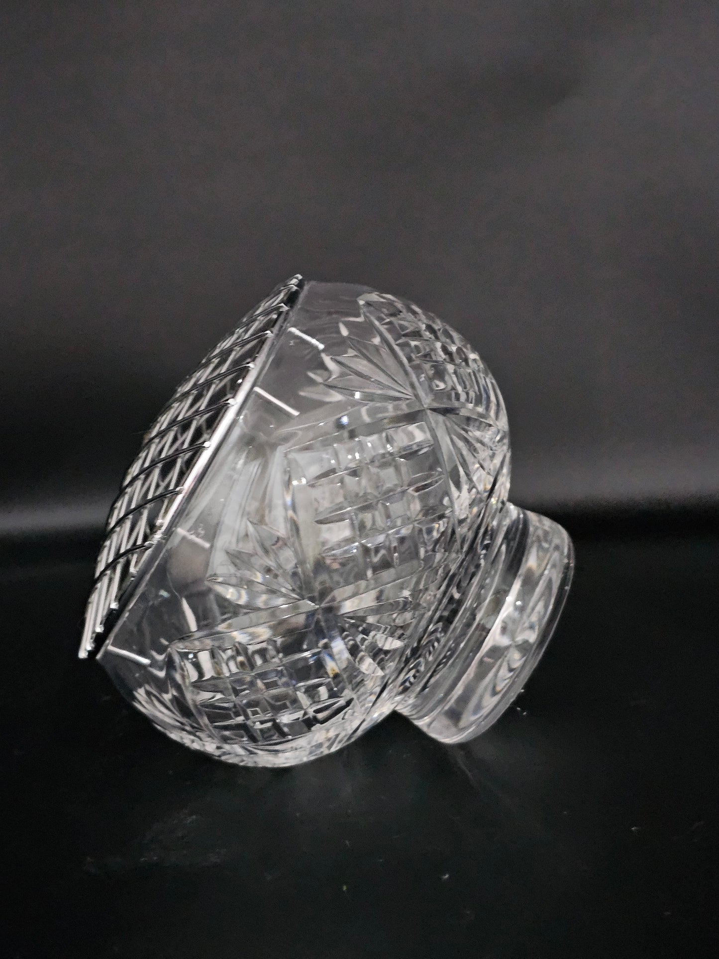 Small Crystal Rose Posy Flower bowl 12.5cm wide